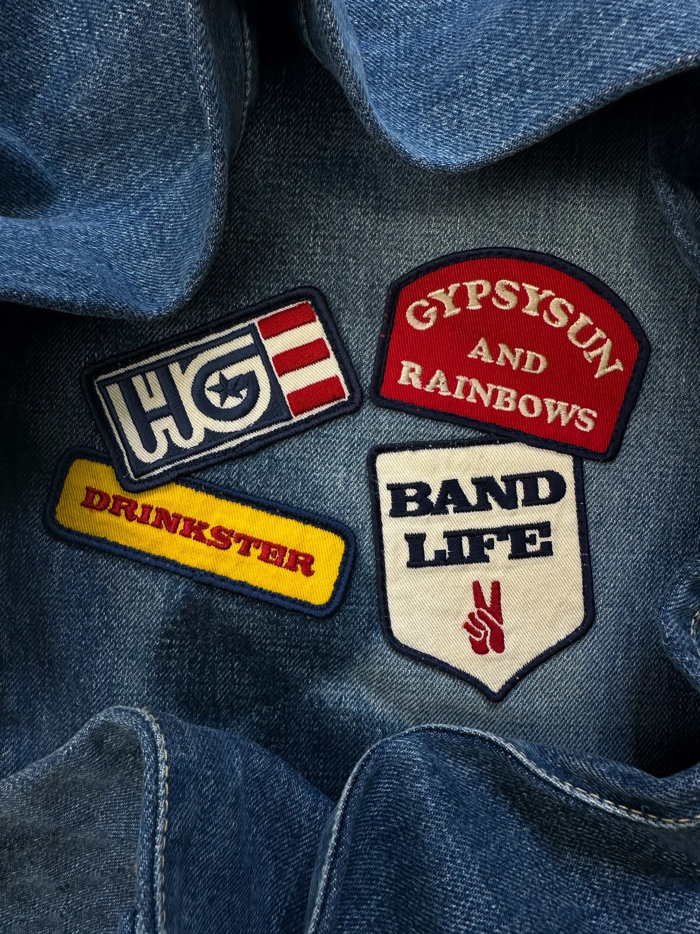 00s Hysteric Glamour ‘Groupie’ Patchwork Light Wash Bootcut Denim