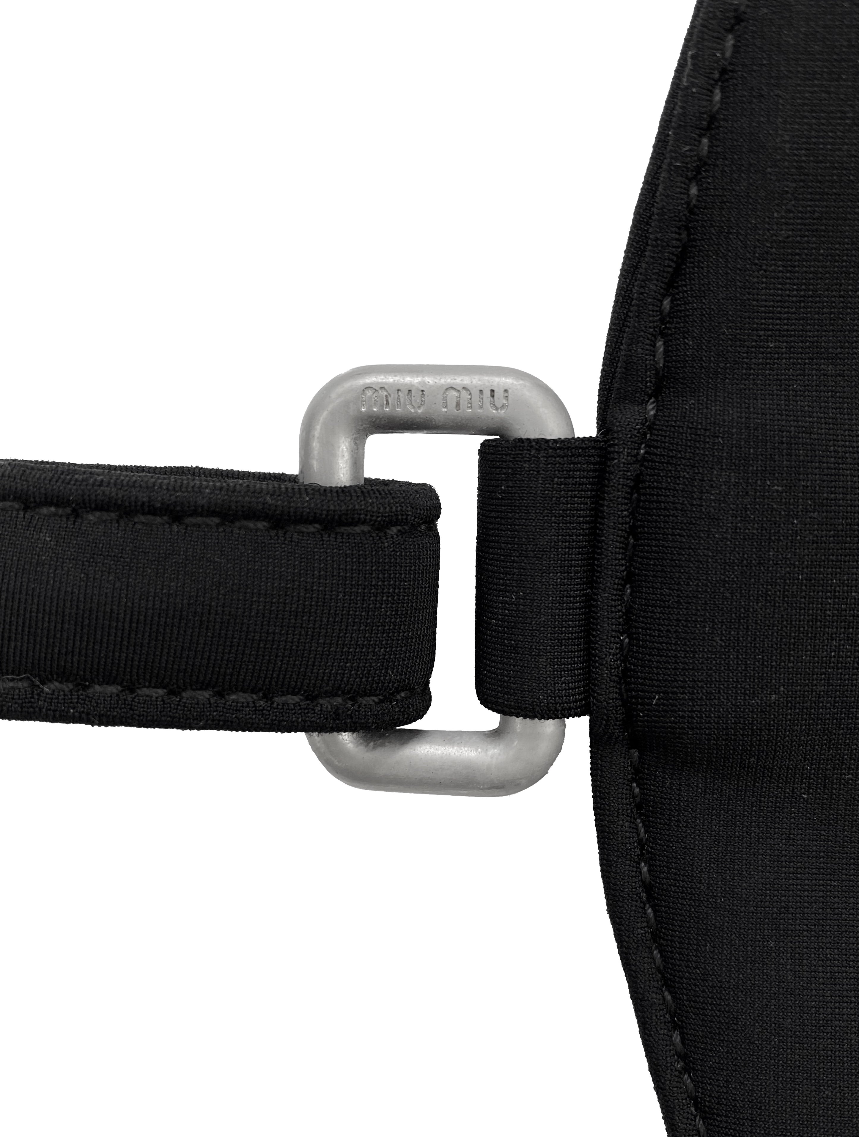 SS99 Miu Miu Nylon Zippered Pocket Chest Rig