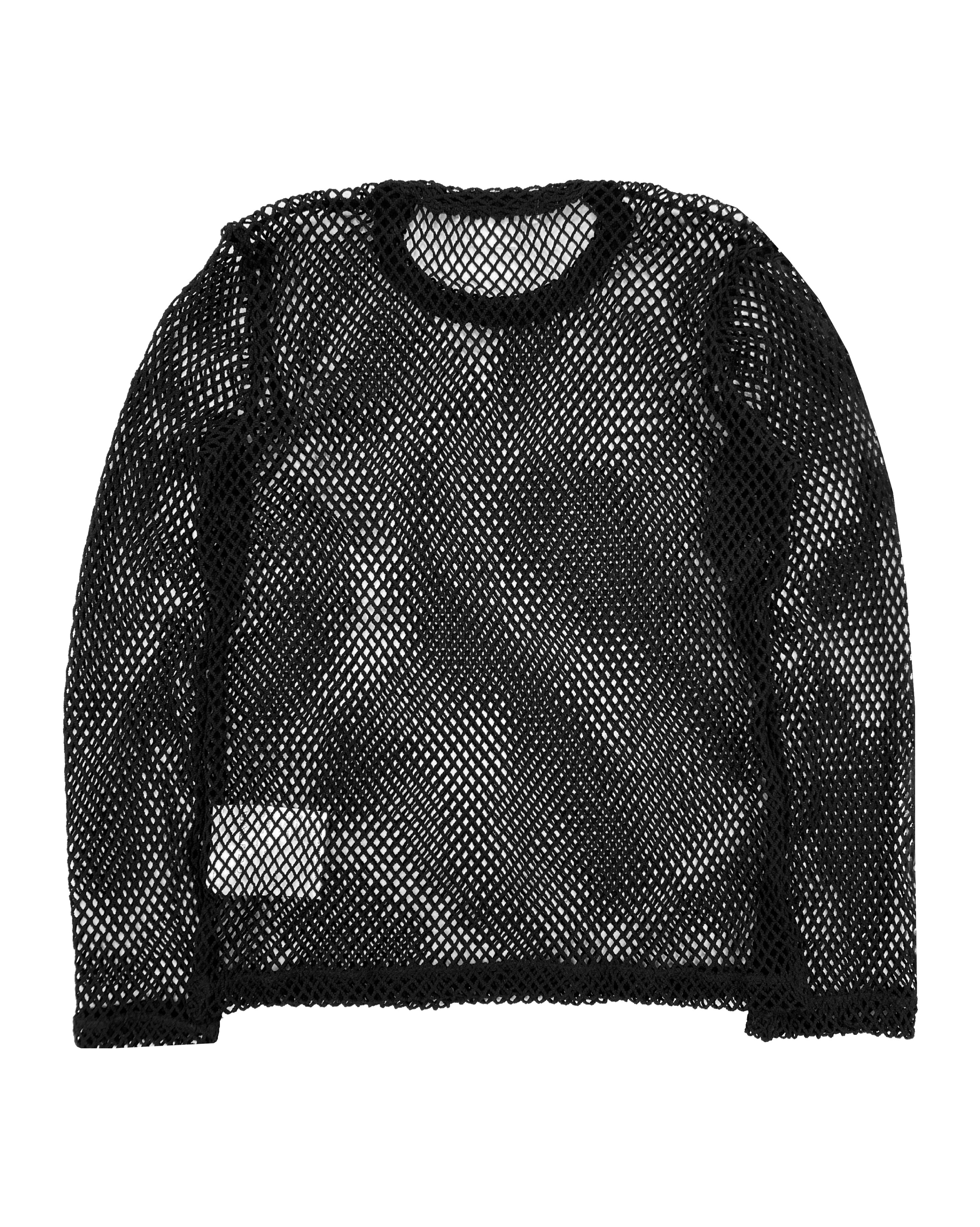 SS19 Comme des Garçons Fishnet Mesh Reinforced Longsleeve