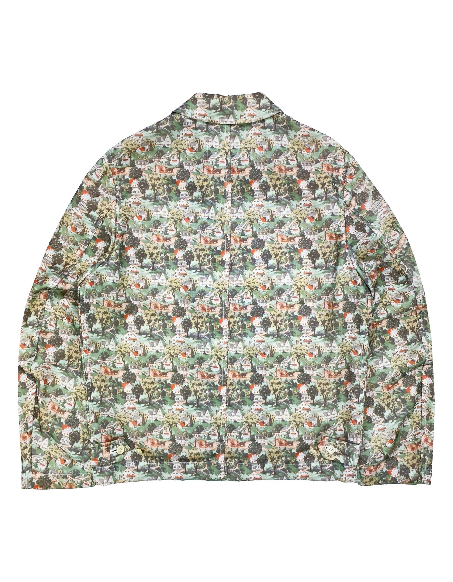 SS97 Comme Des Garçons Homme Plus Village Print Collared Jacket