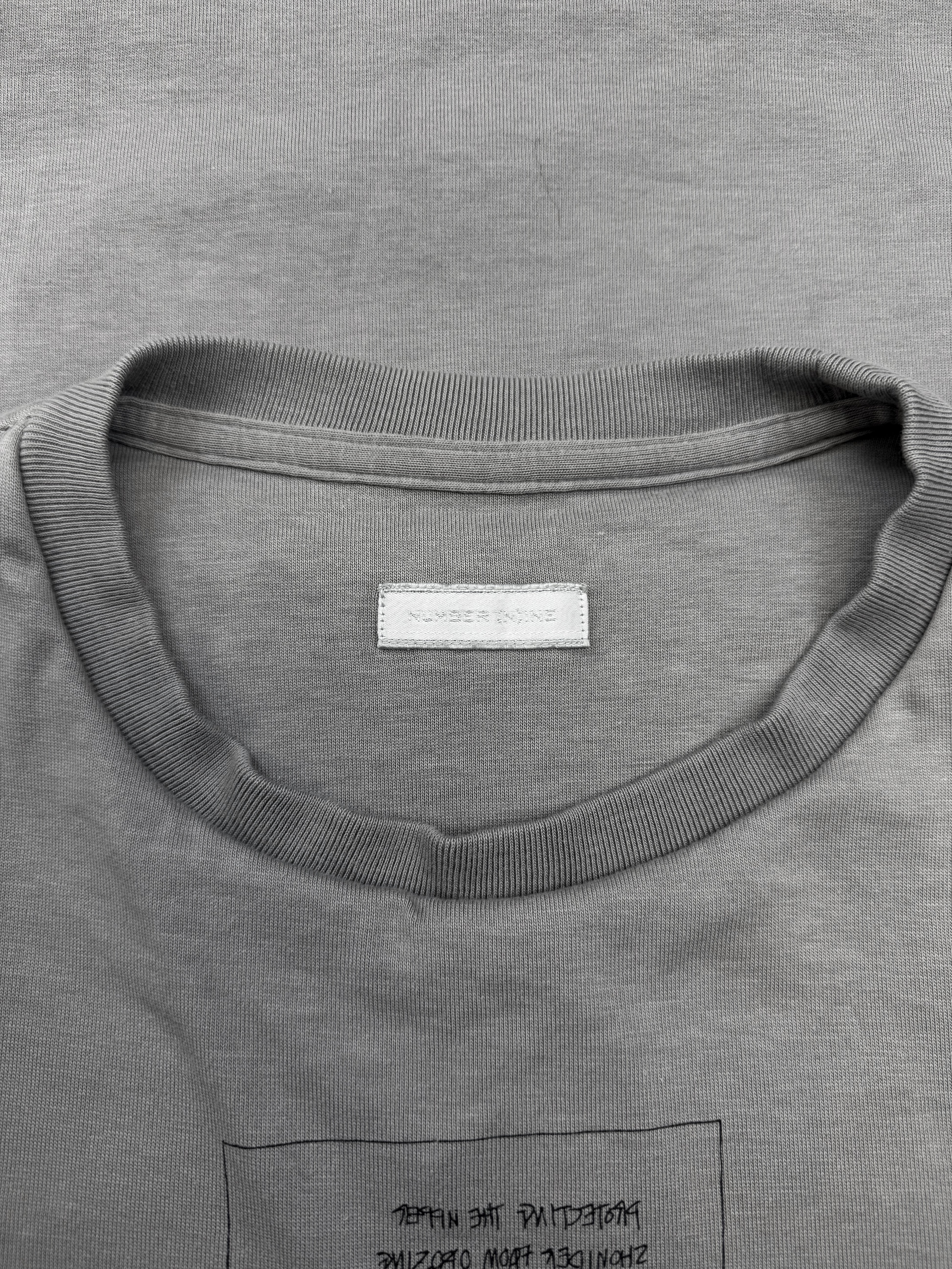00s Number (N)ine Grey Sleeveless Graphic Tank Top