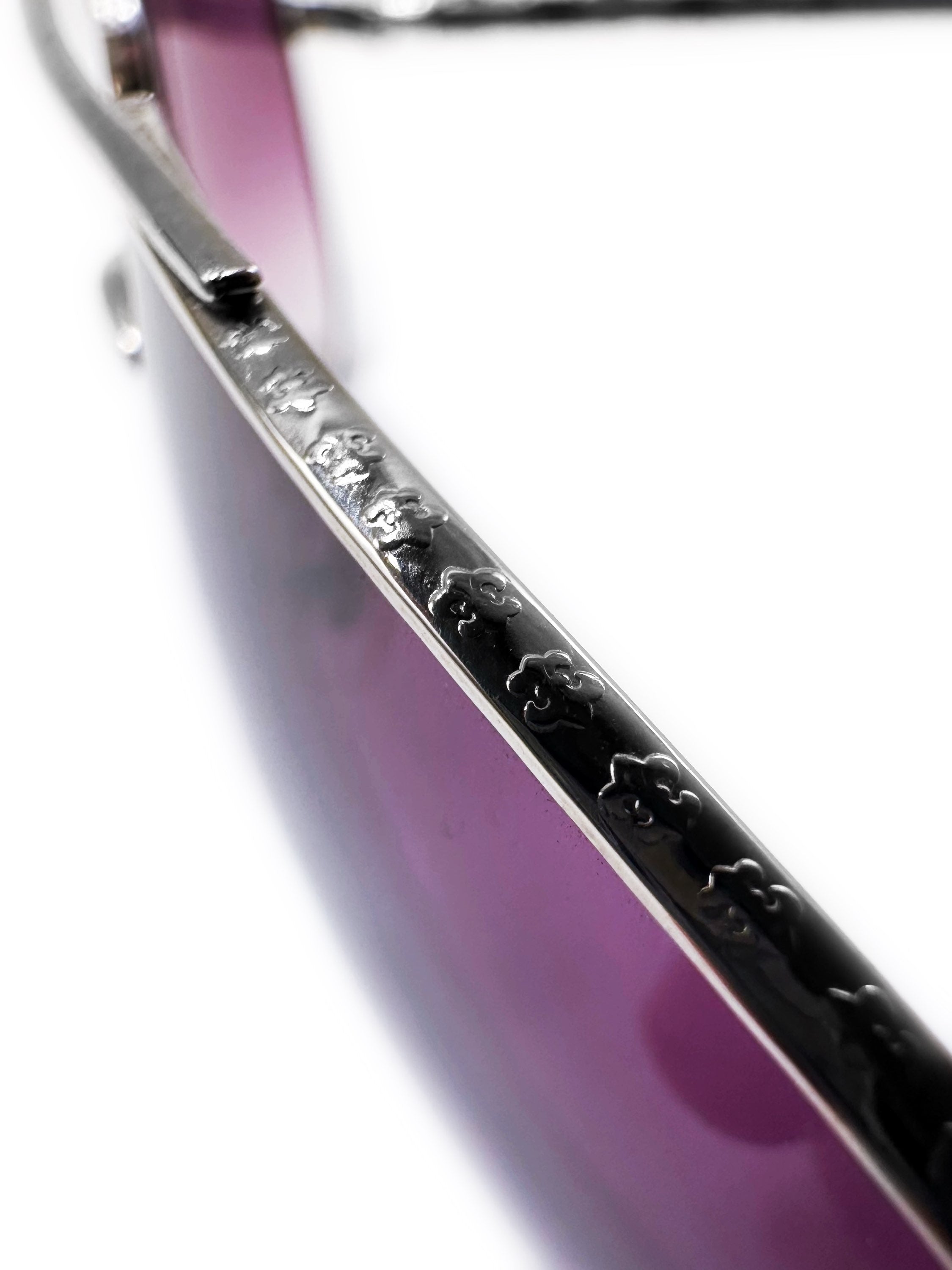 Chrome Hearts ‘Beast BBC’ Purple Gradient Tint .925 Silver Aviator Sunglasses