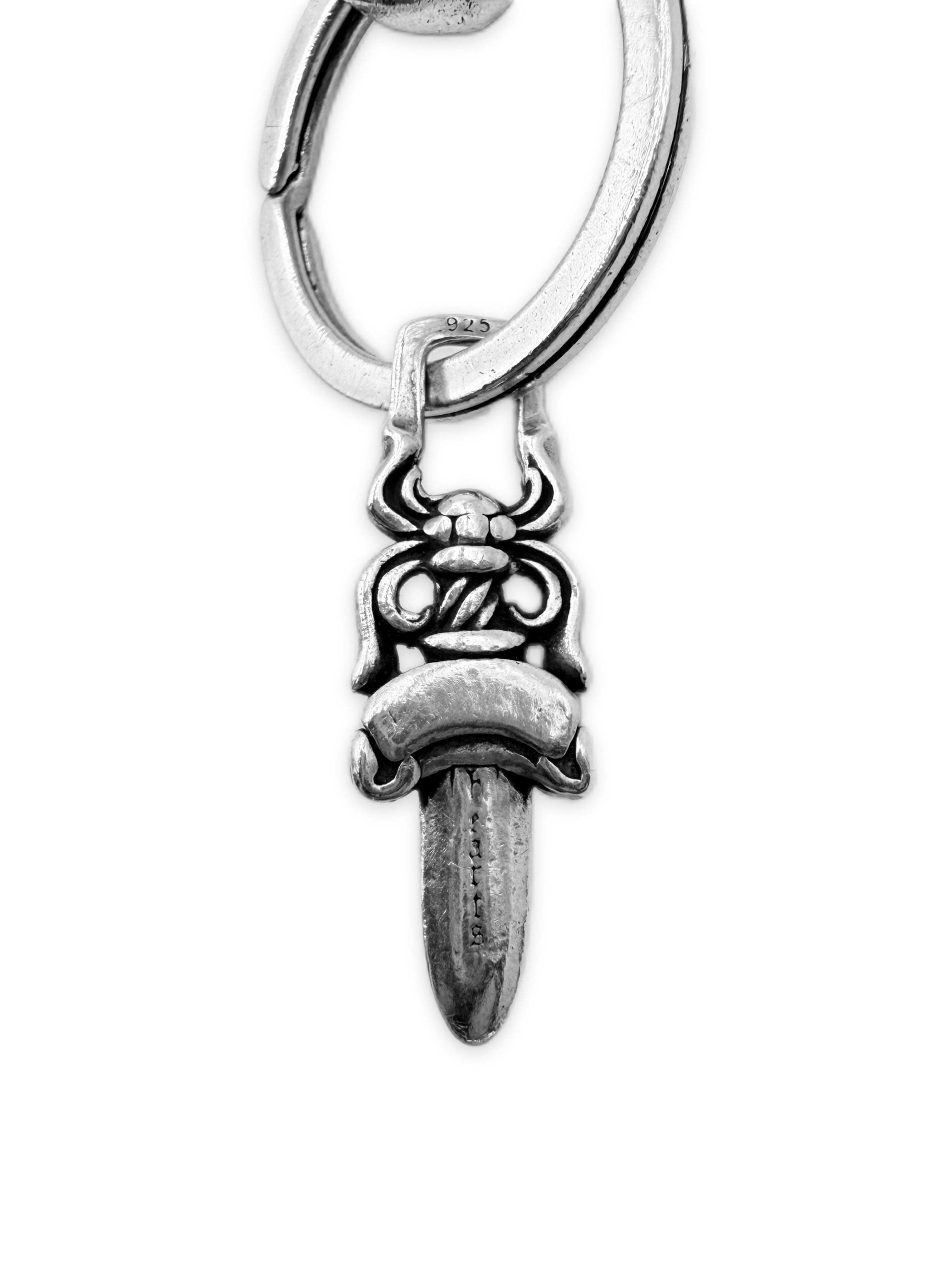 Chrome Hearts Cuban Link Dagger Lobster Clasp Keychain