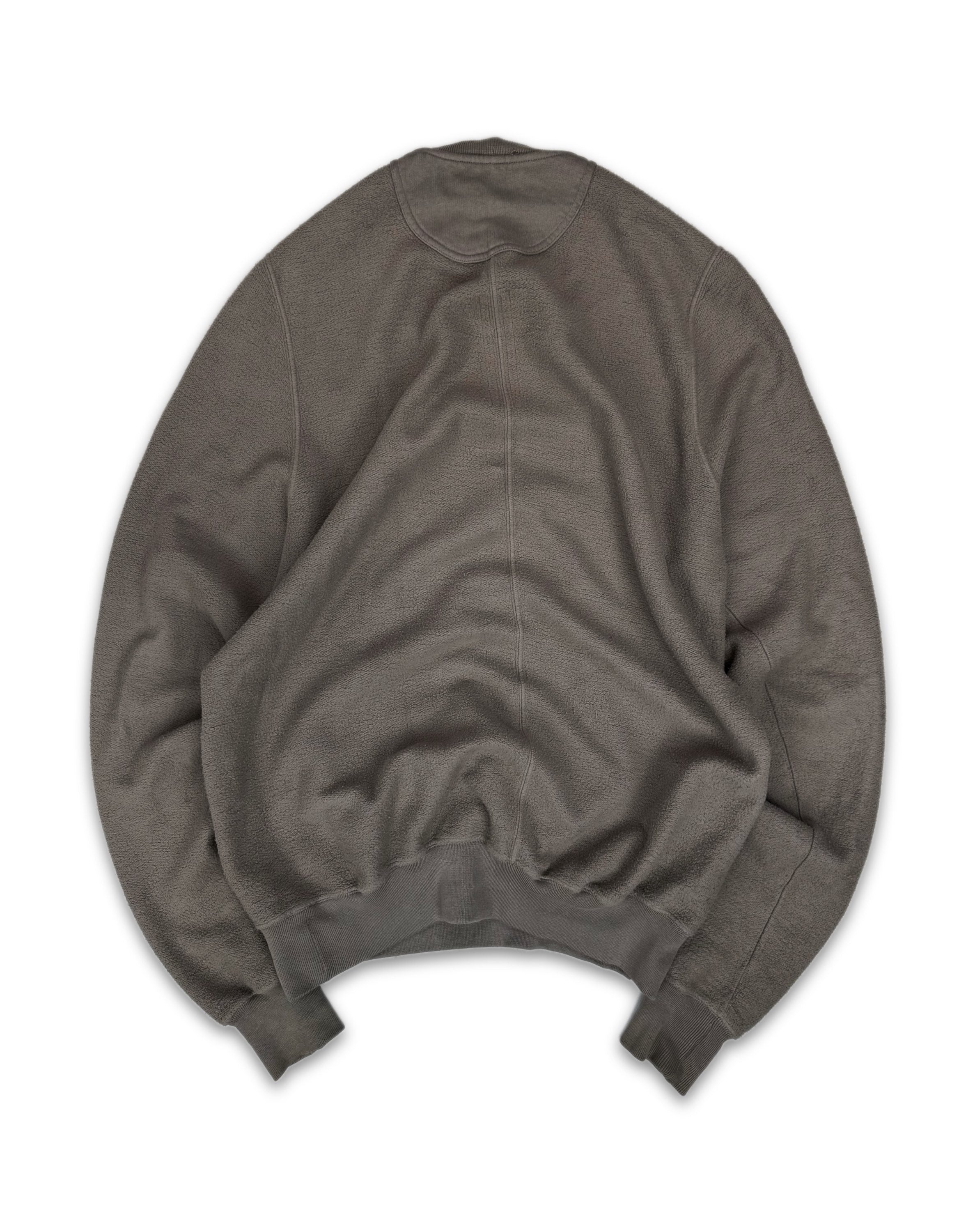 Rick Owens Dust ‘Inside Out’ Fleece Kangaroo Pocket Crewneck