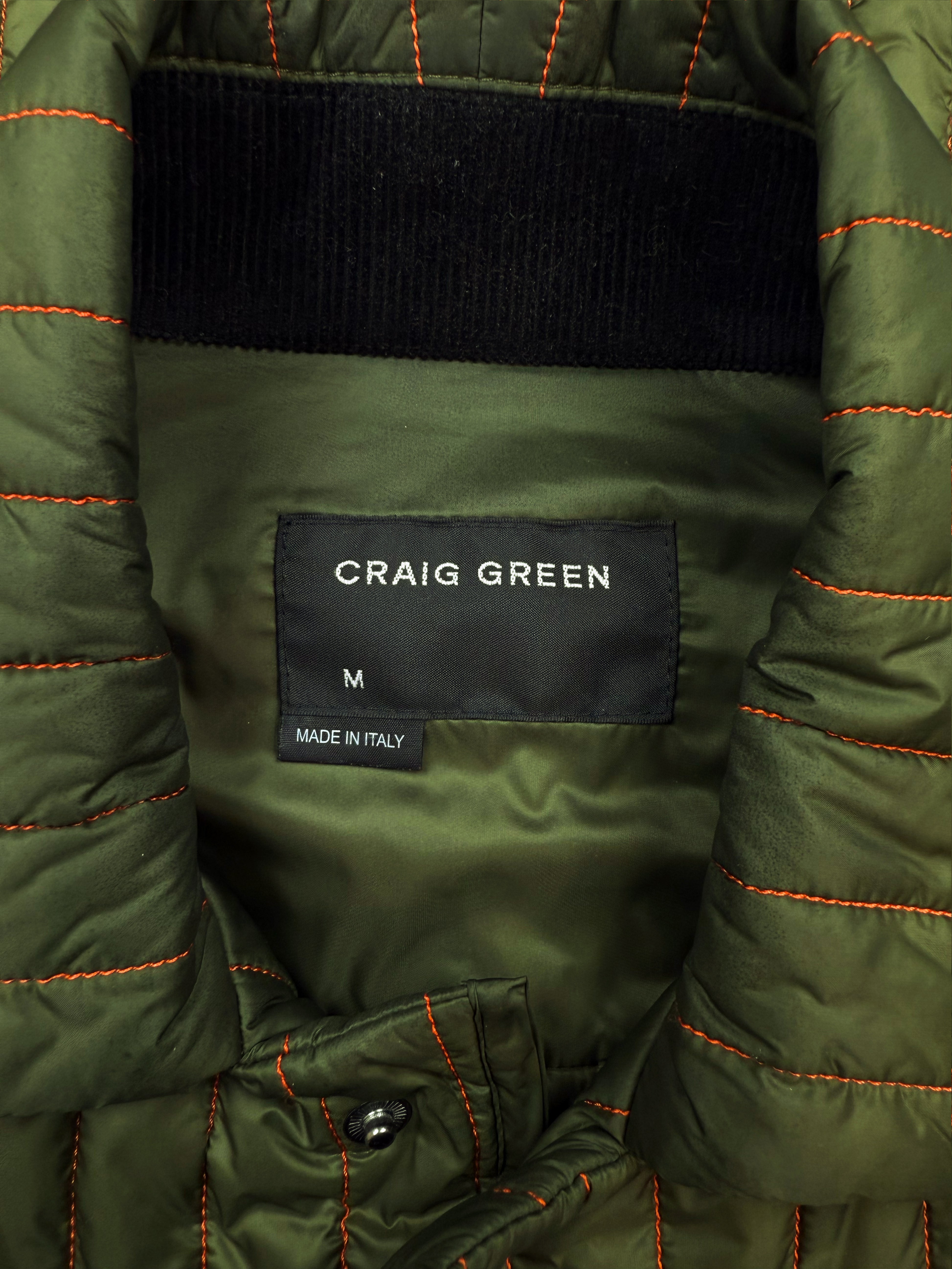 Craig Green Quilted Olive Green Worker Jacket