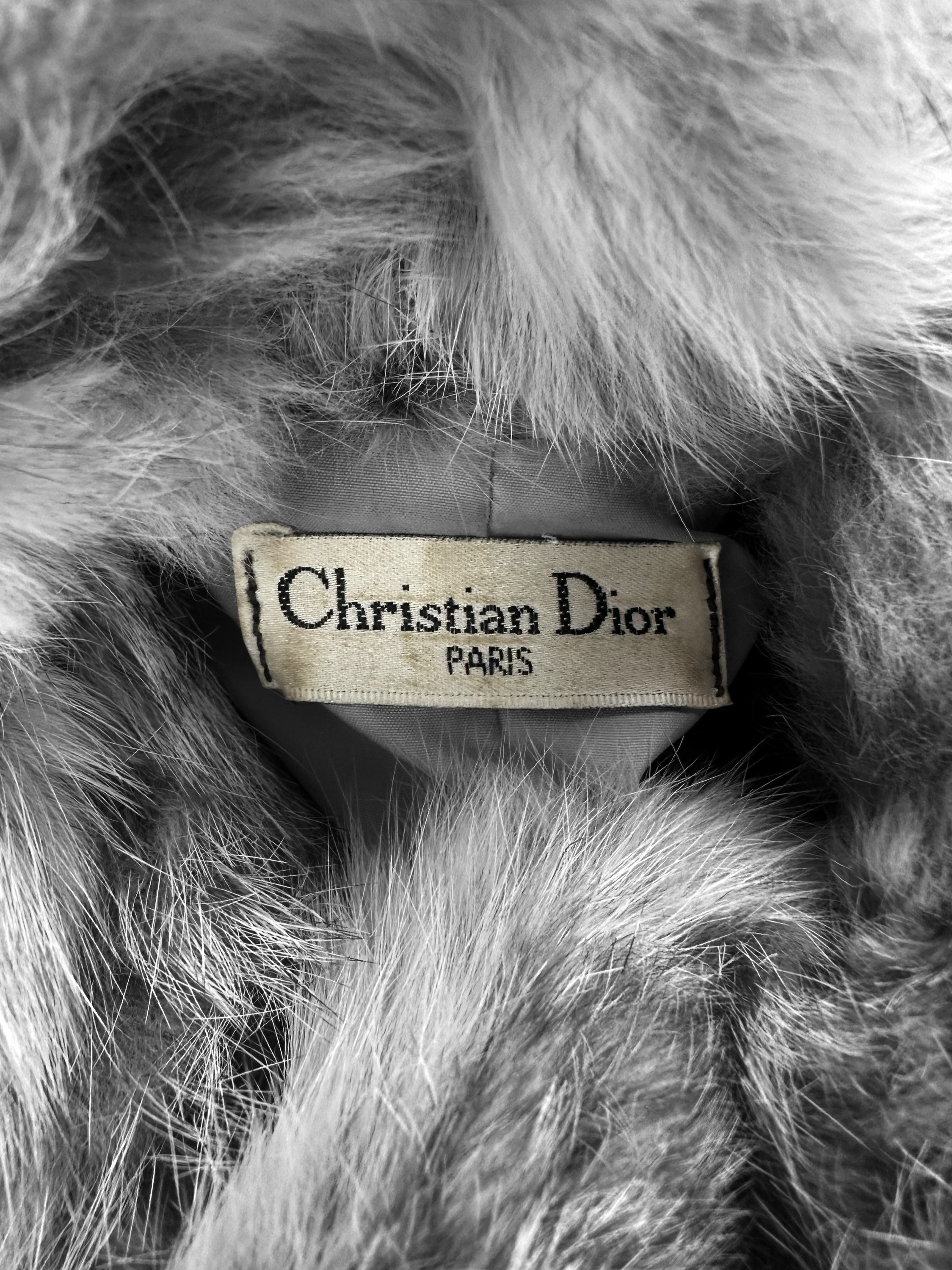 90s Christian Dior ‘Rabbit Fur’ White Heavy Weight Jacket