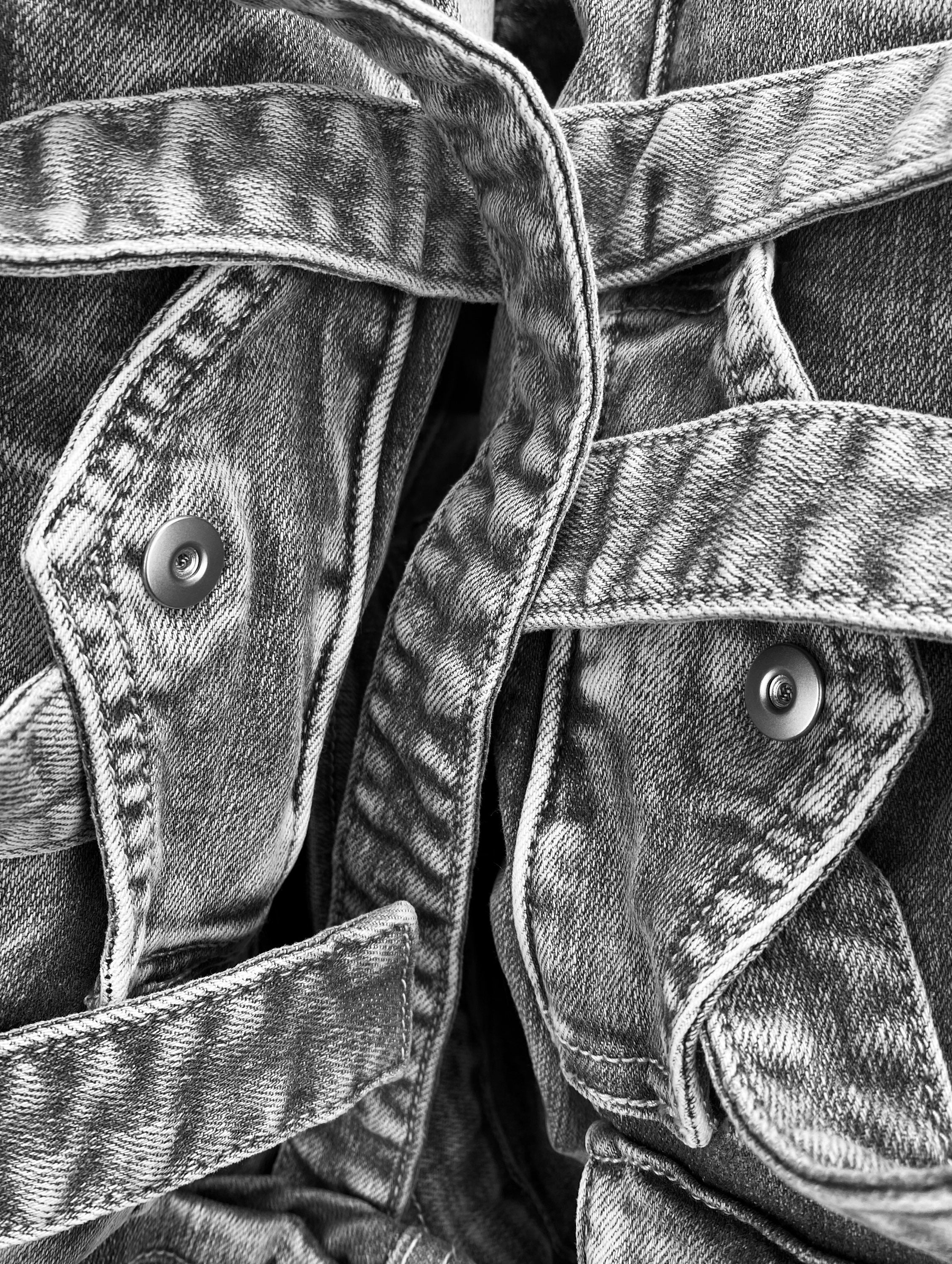 FW22 Julius ‘Gas Mask’ Bondage 3D Double Layered Cargo Denim