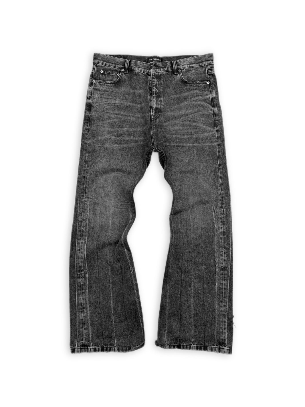 AW22 Balenciaga ‘The Lost Tape’ Flared Grey Washed Denim
