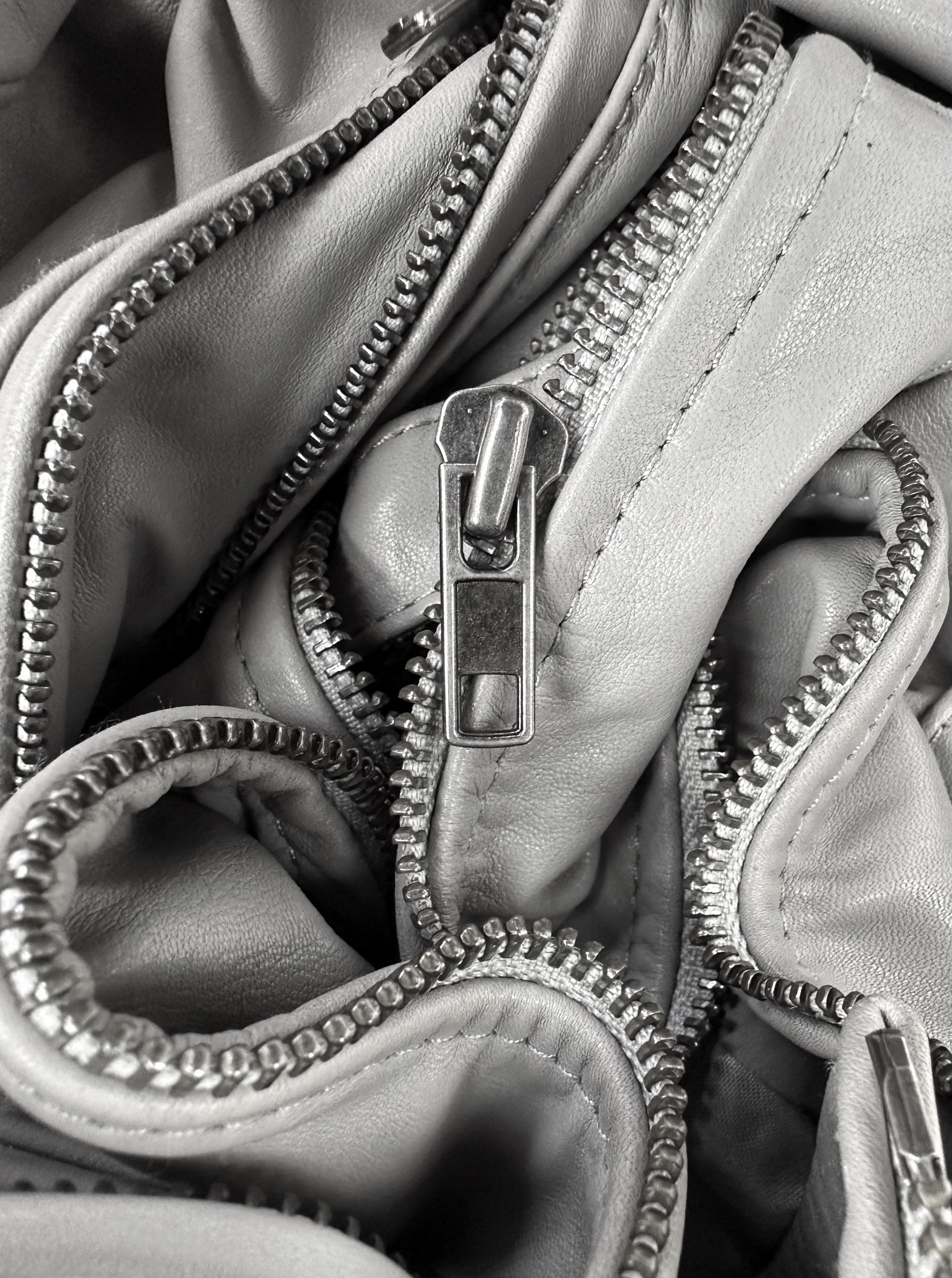 SS09 Maison Margiela ‘Panelled’ High Neck Leather Moto Jacket