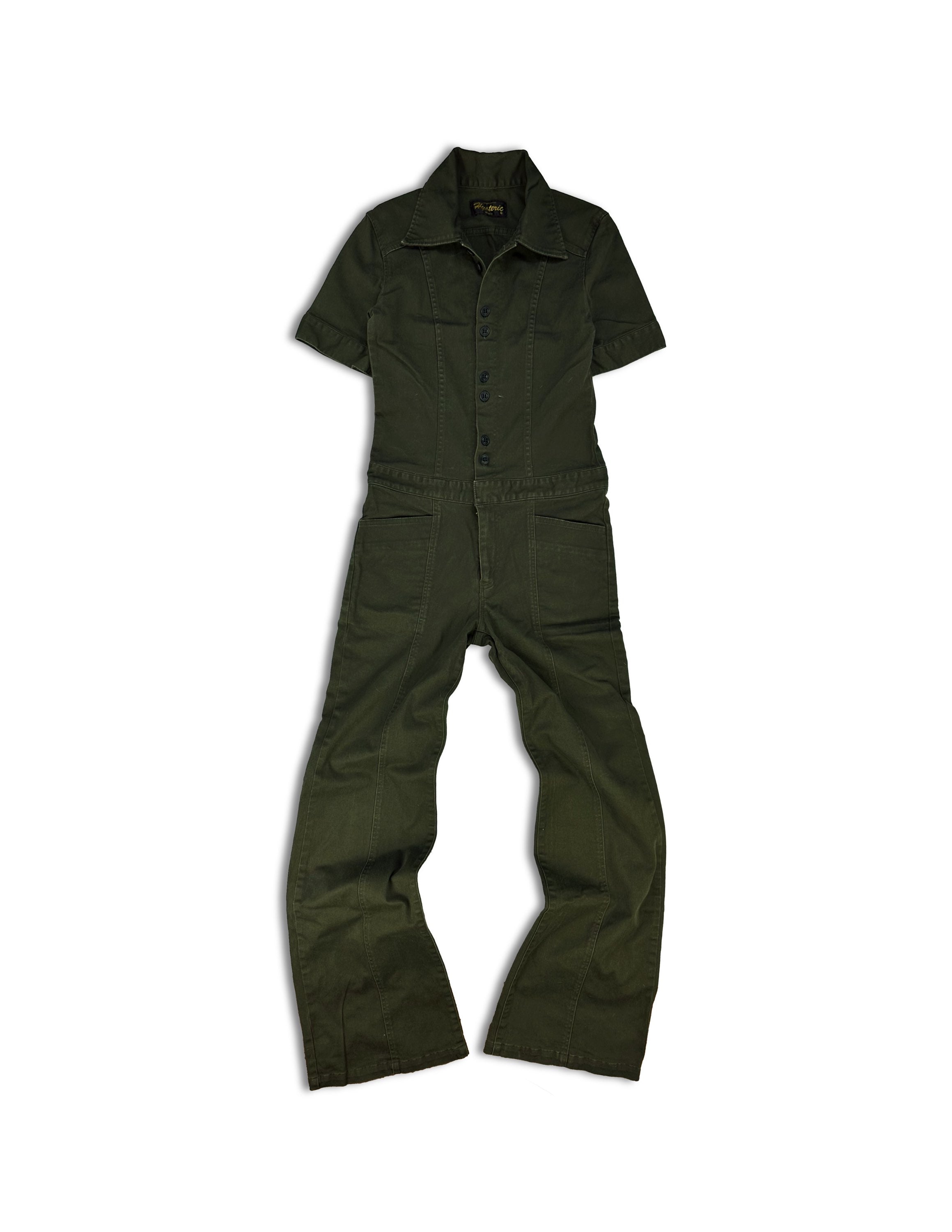 00s Hysteric Glamour ‘See You in Hell’ Green Coveralls