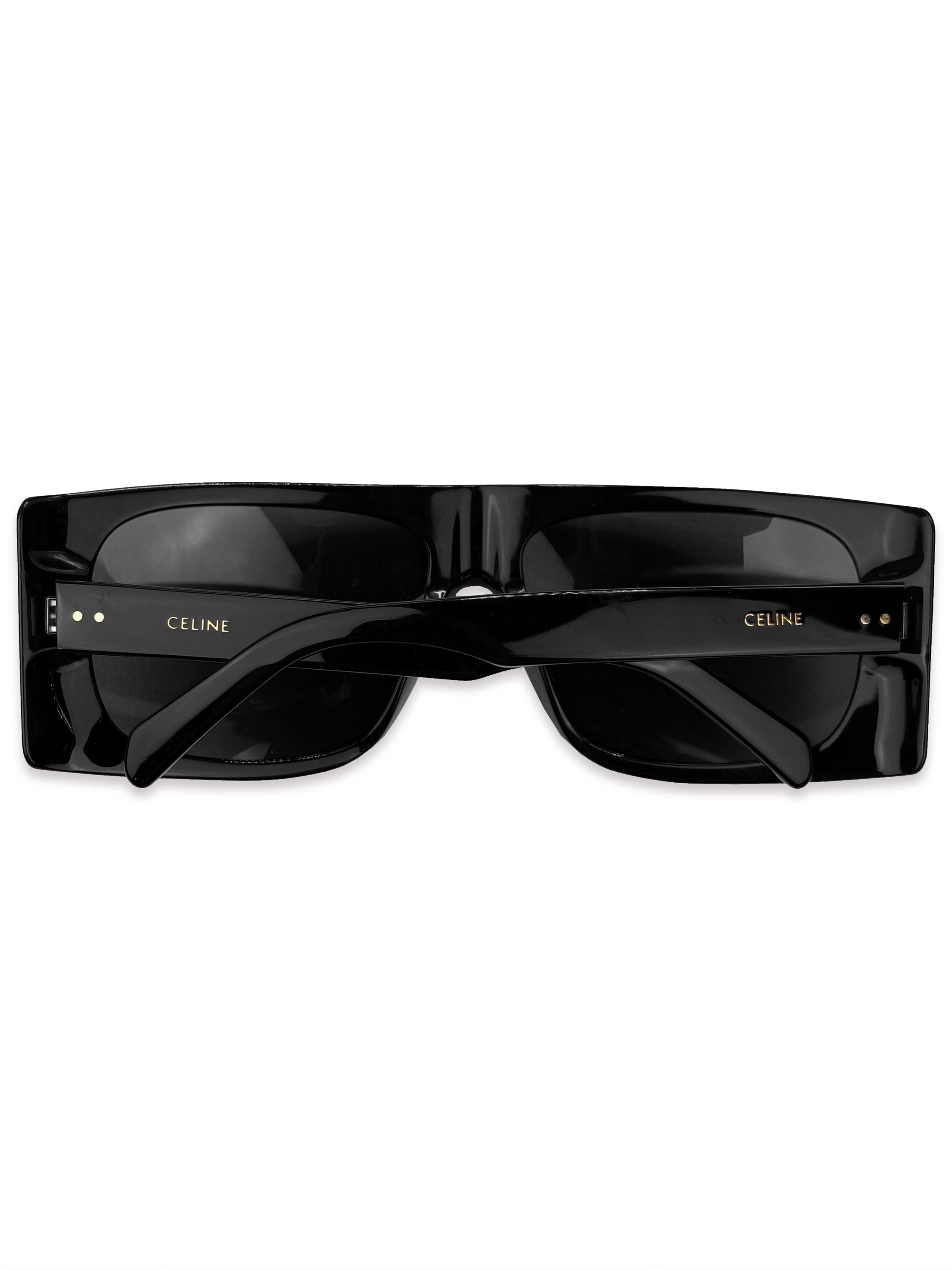 Celine Paris Glossy Black Boxy Sunglasses