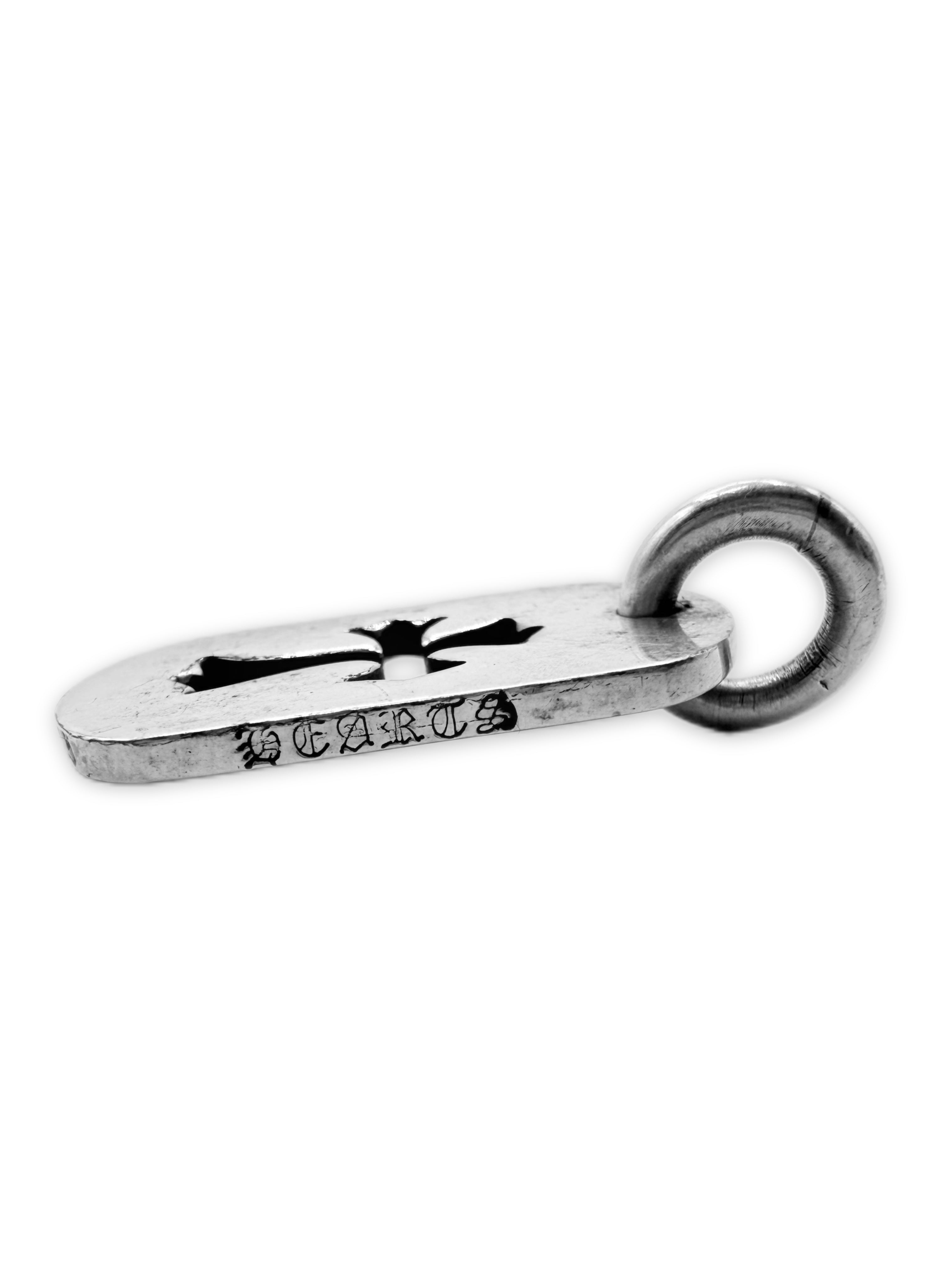 Chrome Hearts Cross Cut Out .925 Silver Dog Tag Pendant