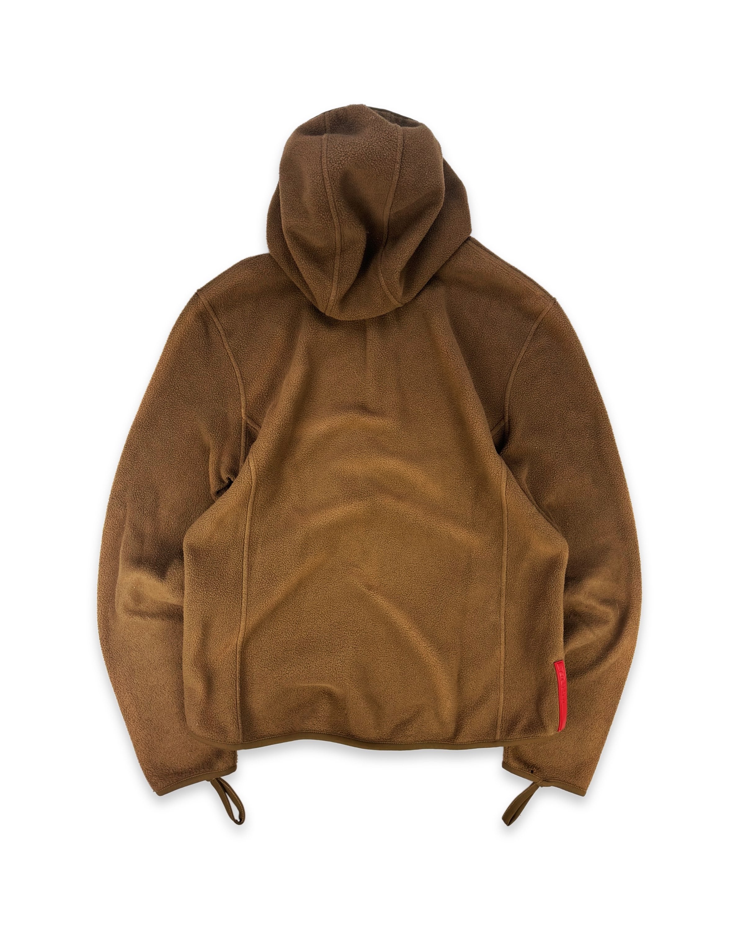 AW99 Prada Sport ‘Ninja’ Tan Full-Zip Hooded Mask Fleece Jacket
