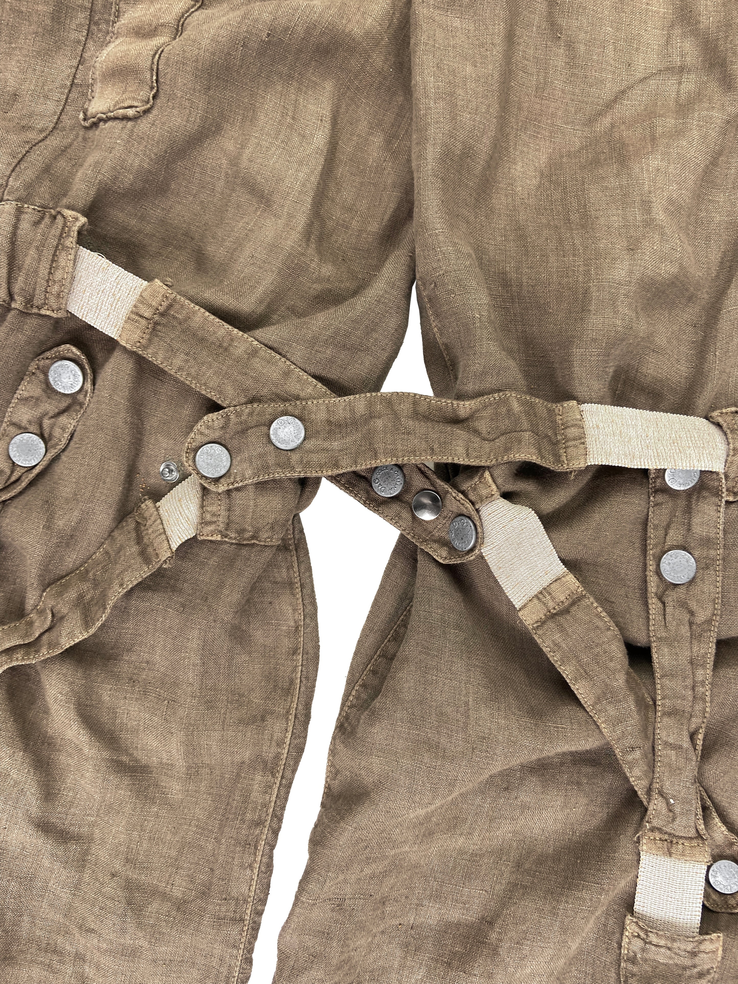 2000’s Dolce & Gabbana Bondage Strap Linen Cargos