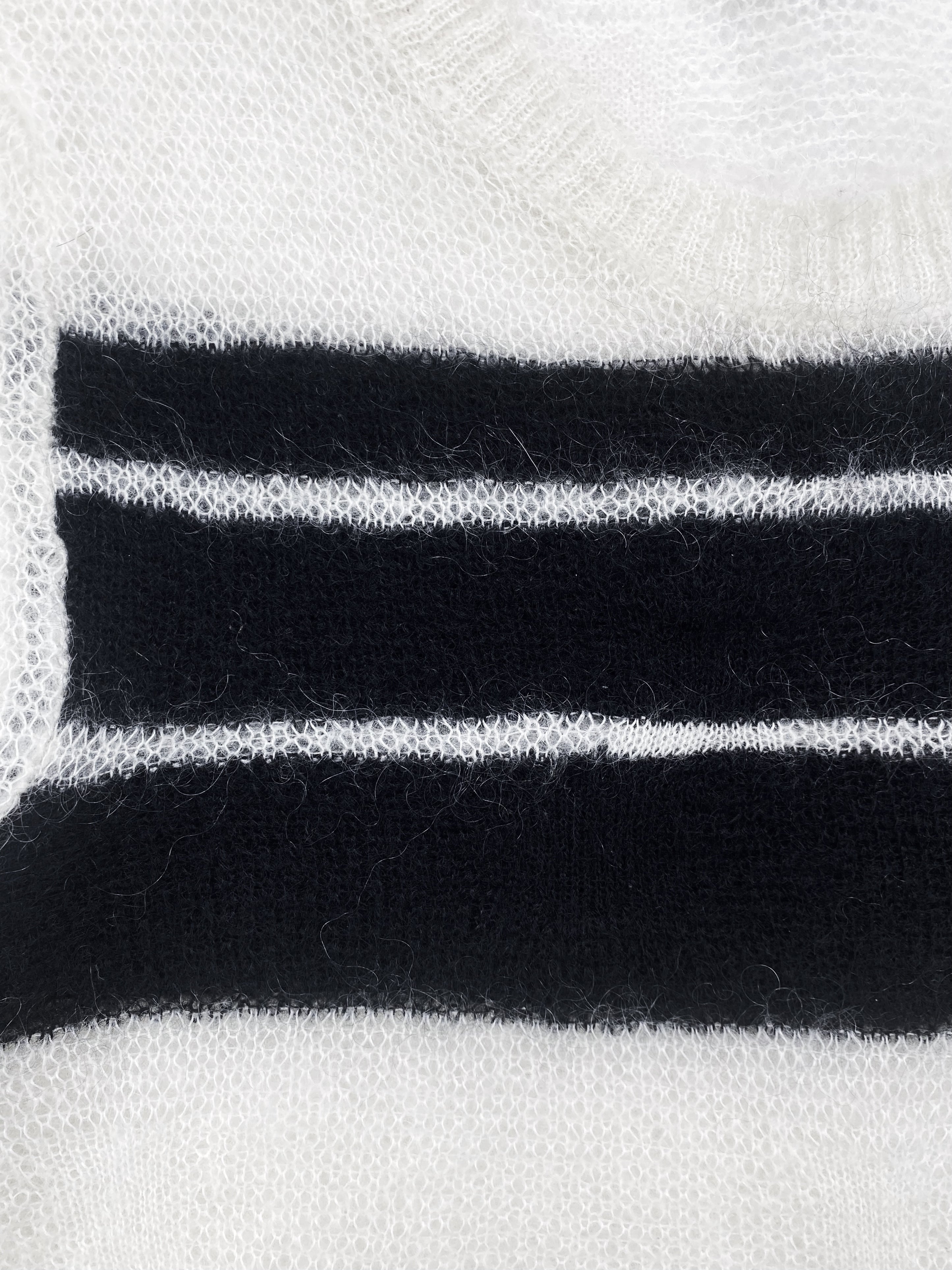 AW07 Dior Homme by Hedi Slimane Striped Low-gauge Mohair Sweater
