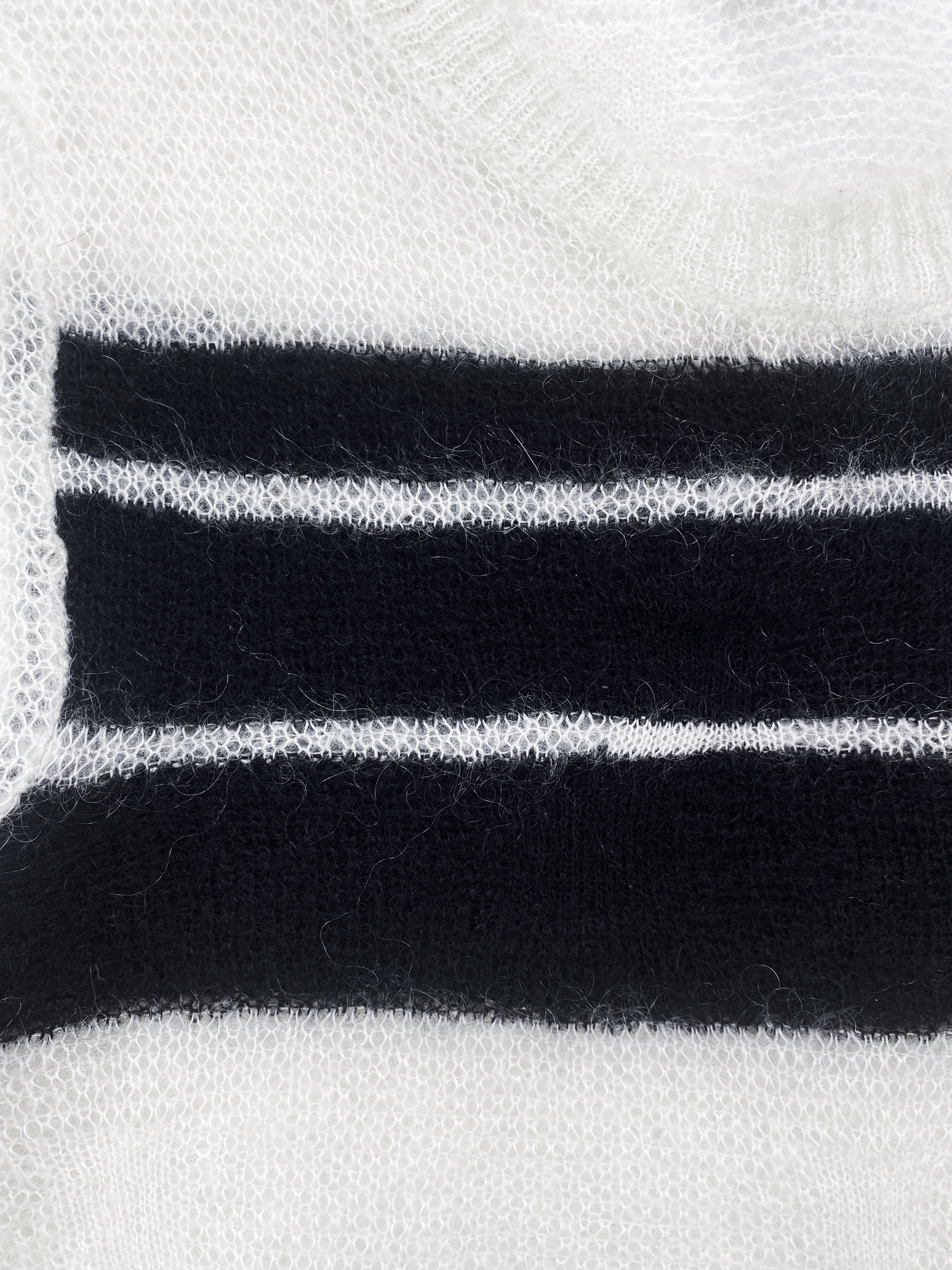 AW07 Dior Homme by Hedi Slimane Striped Low-gauge Mohair Sweater