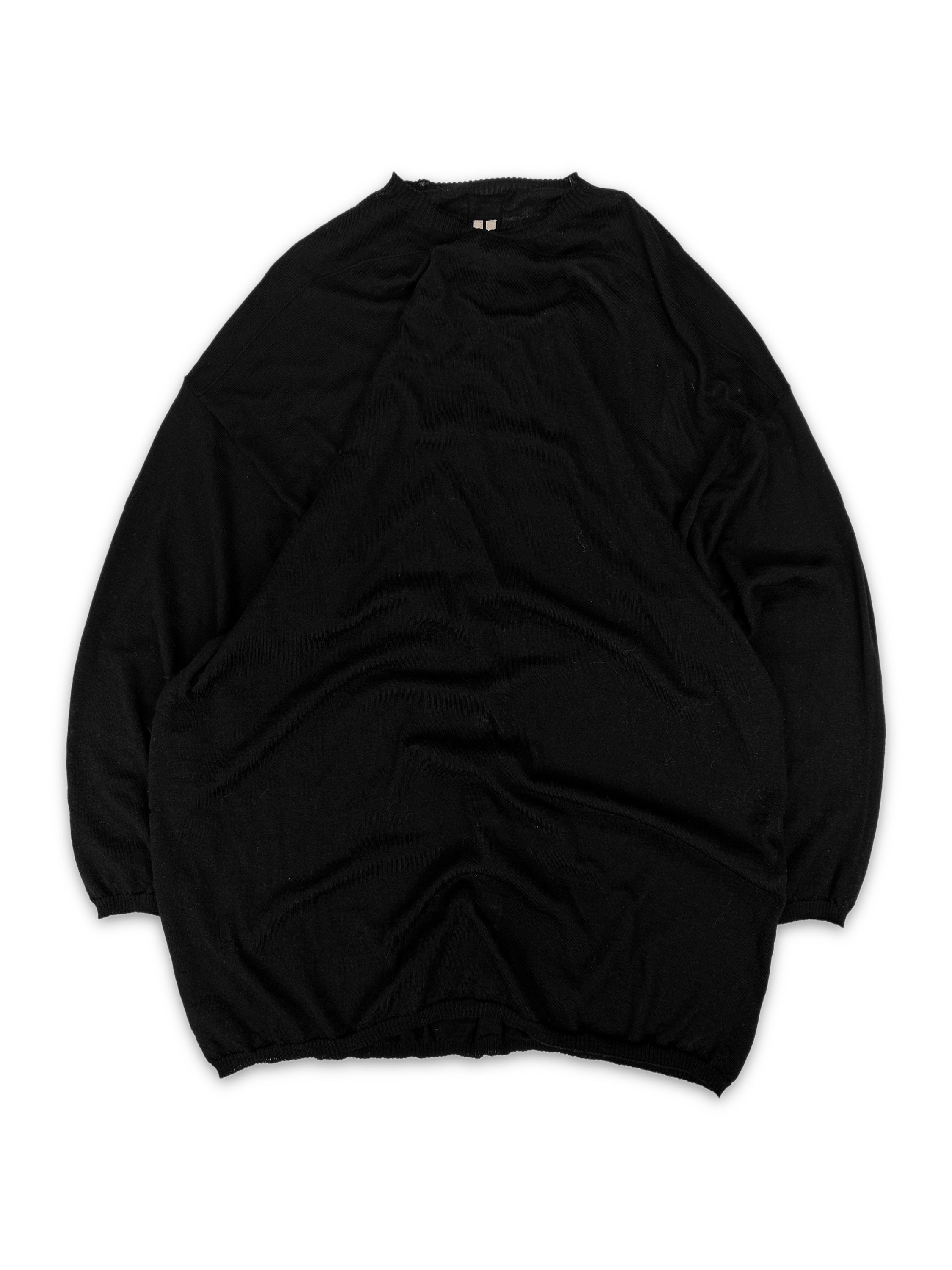 SS22 Rick Owens ‘Fogachine’ Asymmetric Seam Knitted Sweater