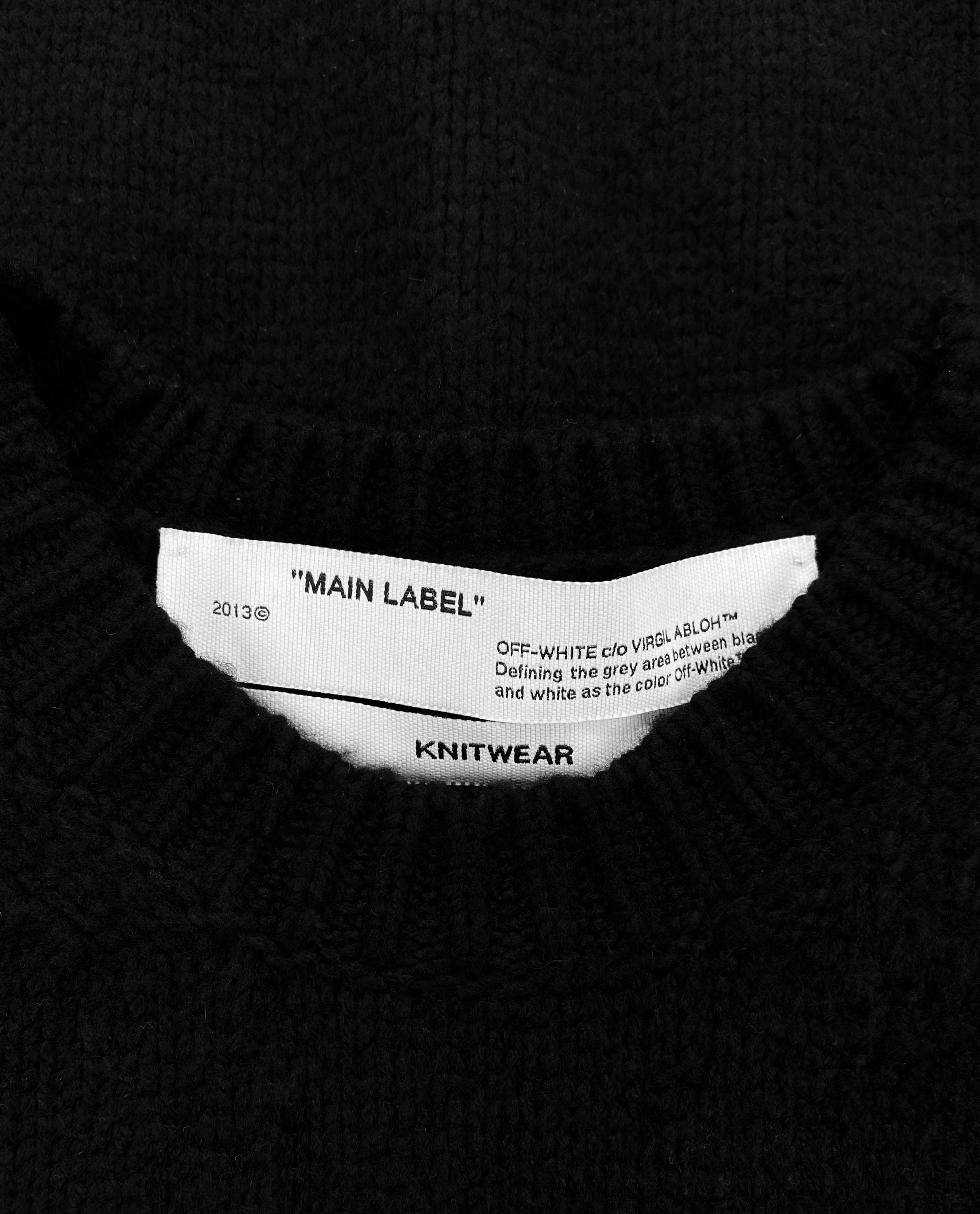FW19 Off-White ‘Factory’ Heavy Weight Wool Knitted Sweater