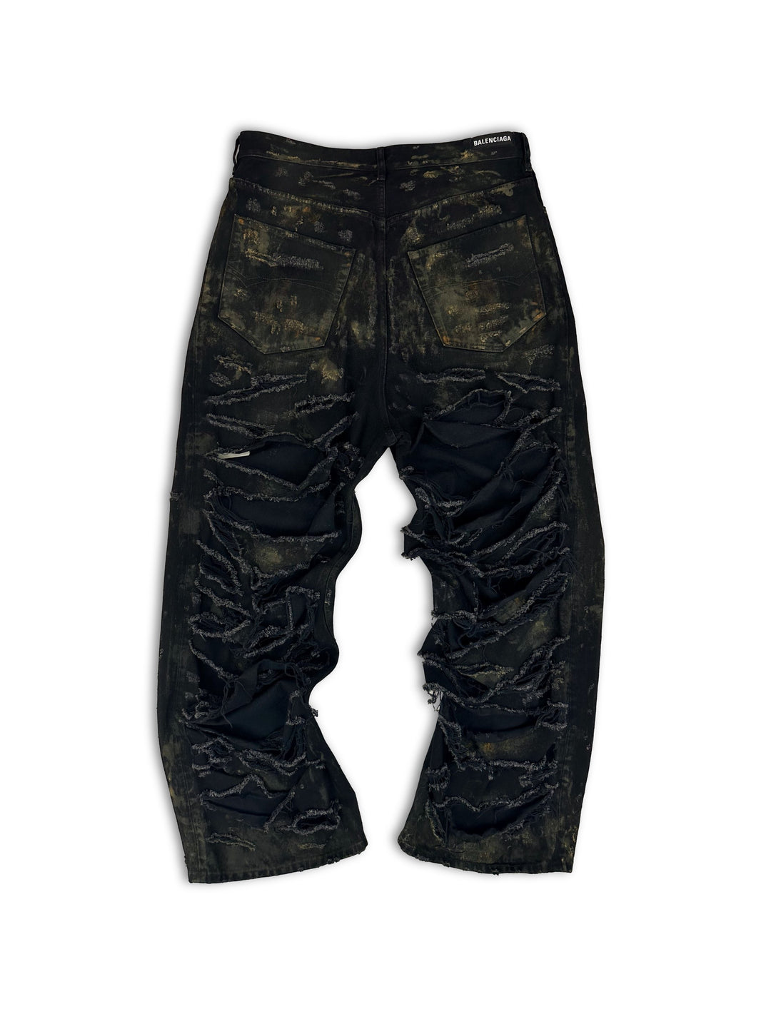 SS23 Balenciaga ‘Mud Show’ Super Destroyed Wide Cut Denim