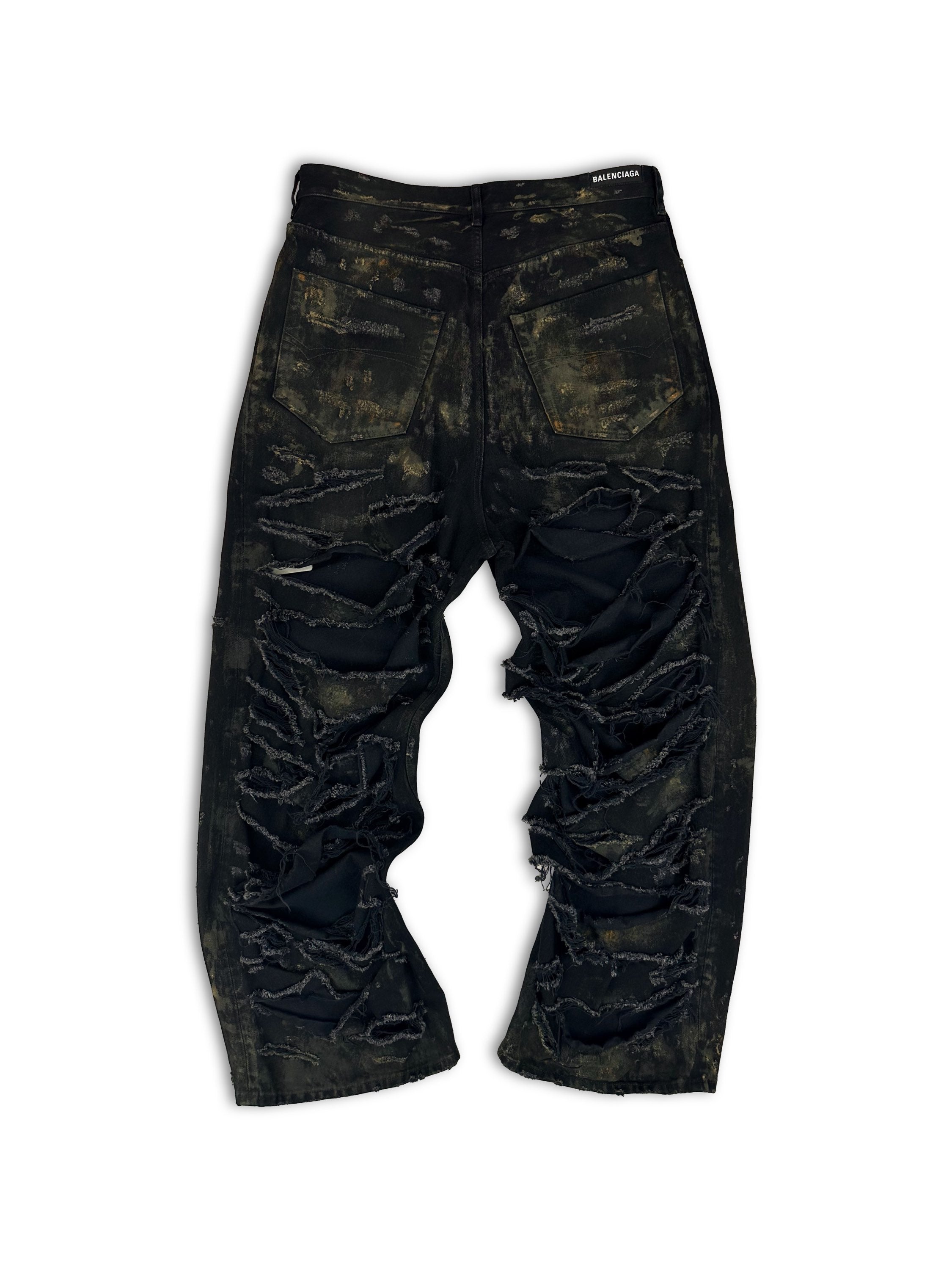 SS23 Balenciaga ‘Mud Show’ Super Destroyed Wide Cut Denim