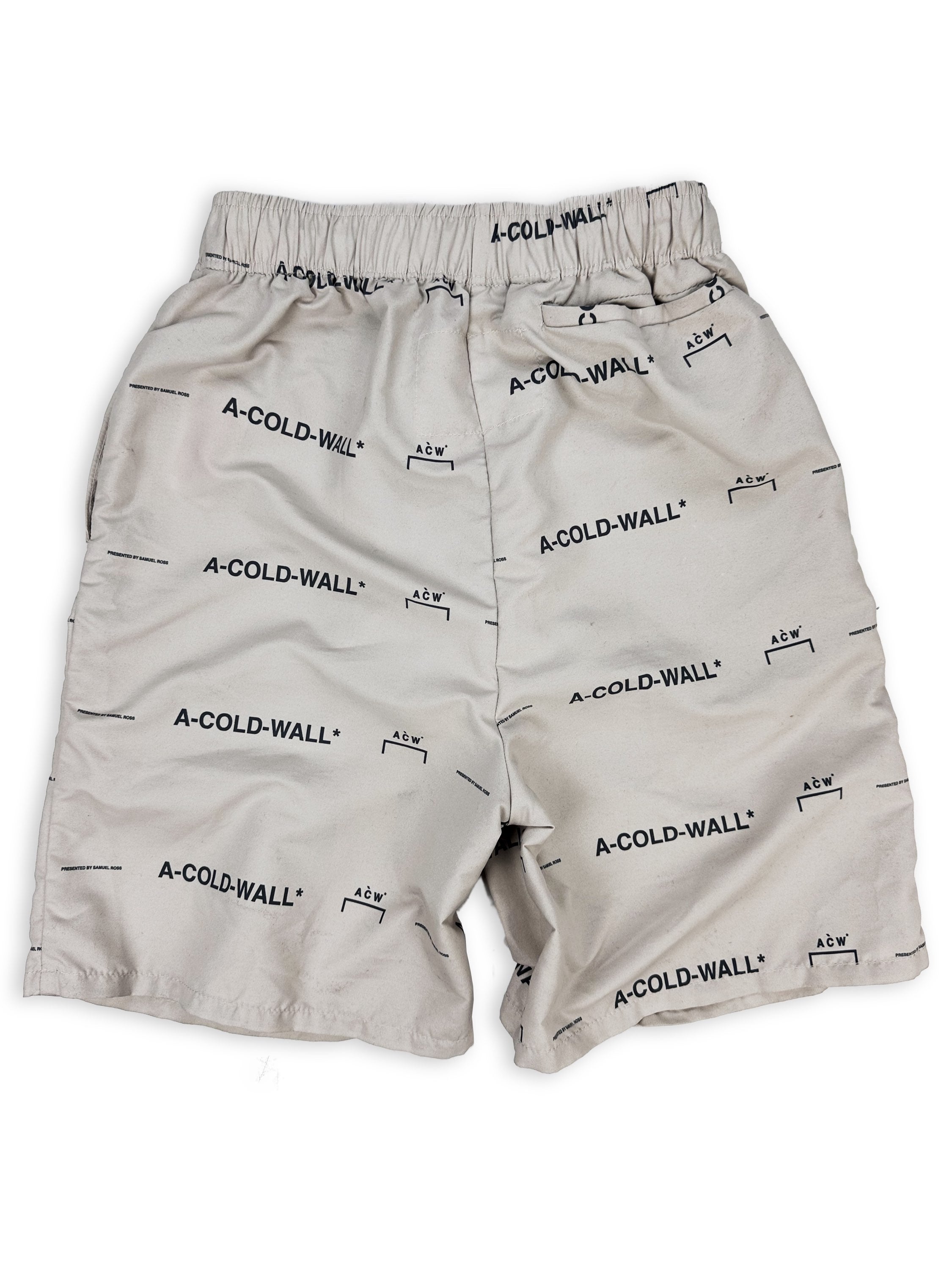 A Cold Wall Tan Monogram Nylon Shorts