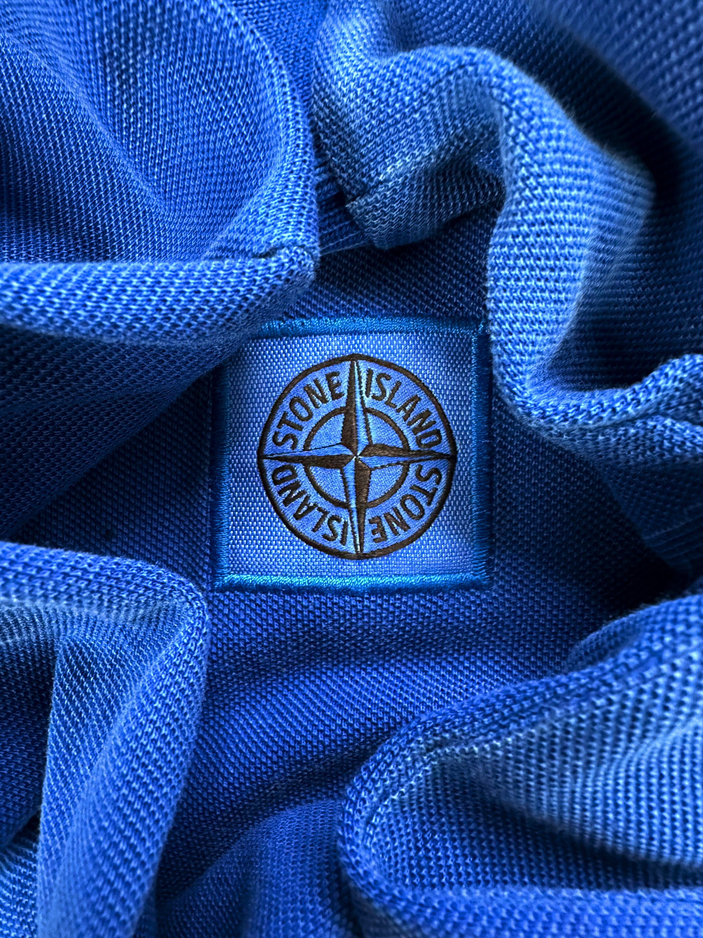 Stone Island Royal Blue Compass Logo Polo