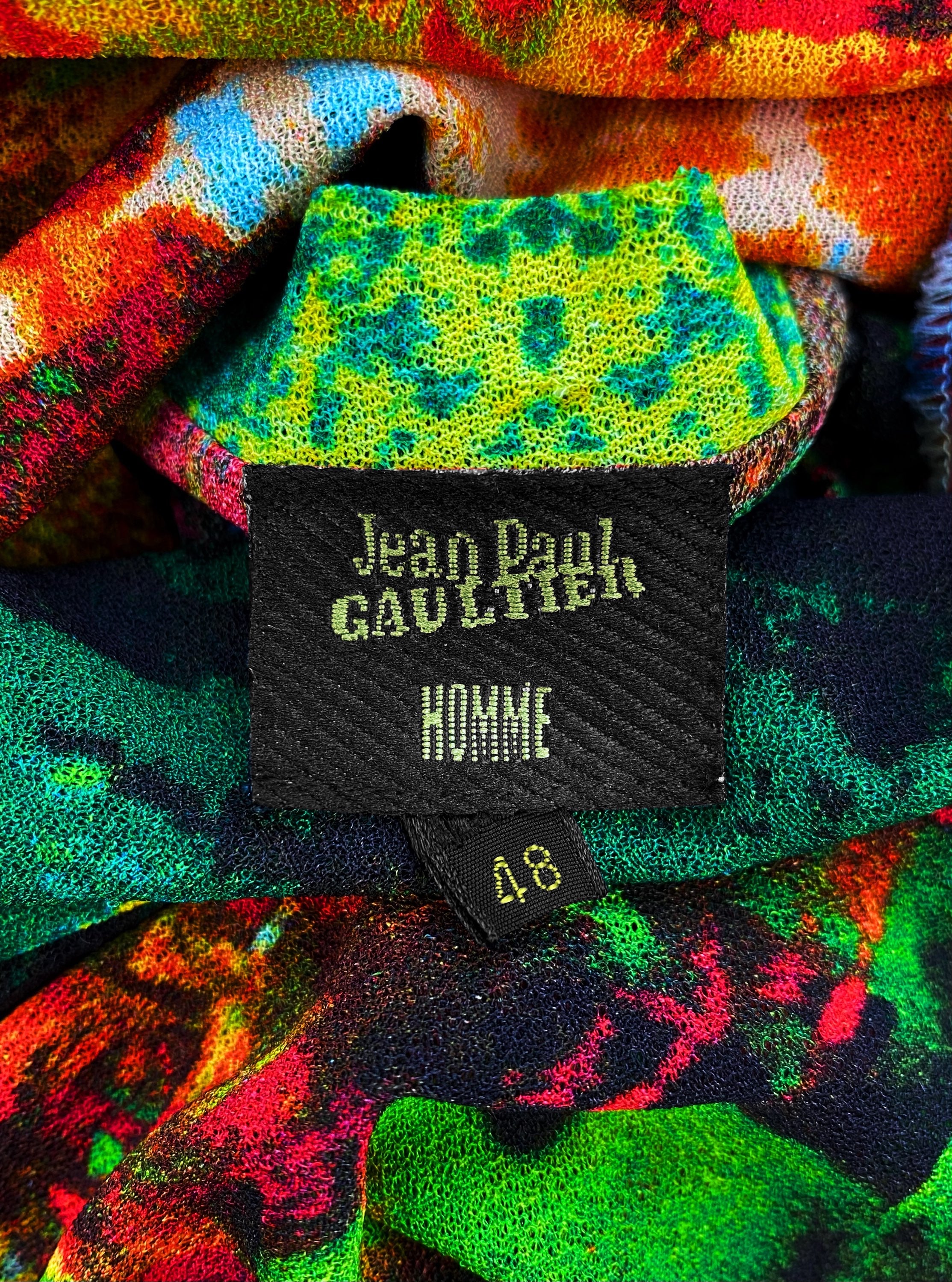 SS00 Jean Paul Gaultier ‘Psychedelic’ Mesh Tattoo Longsleeve