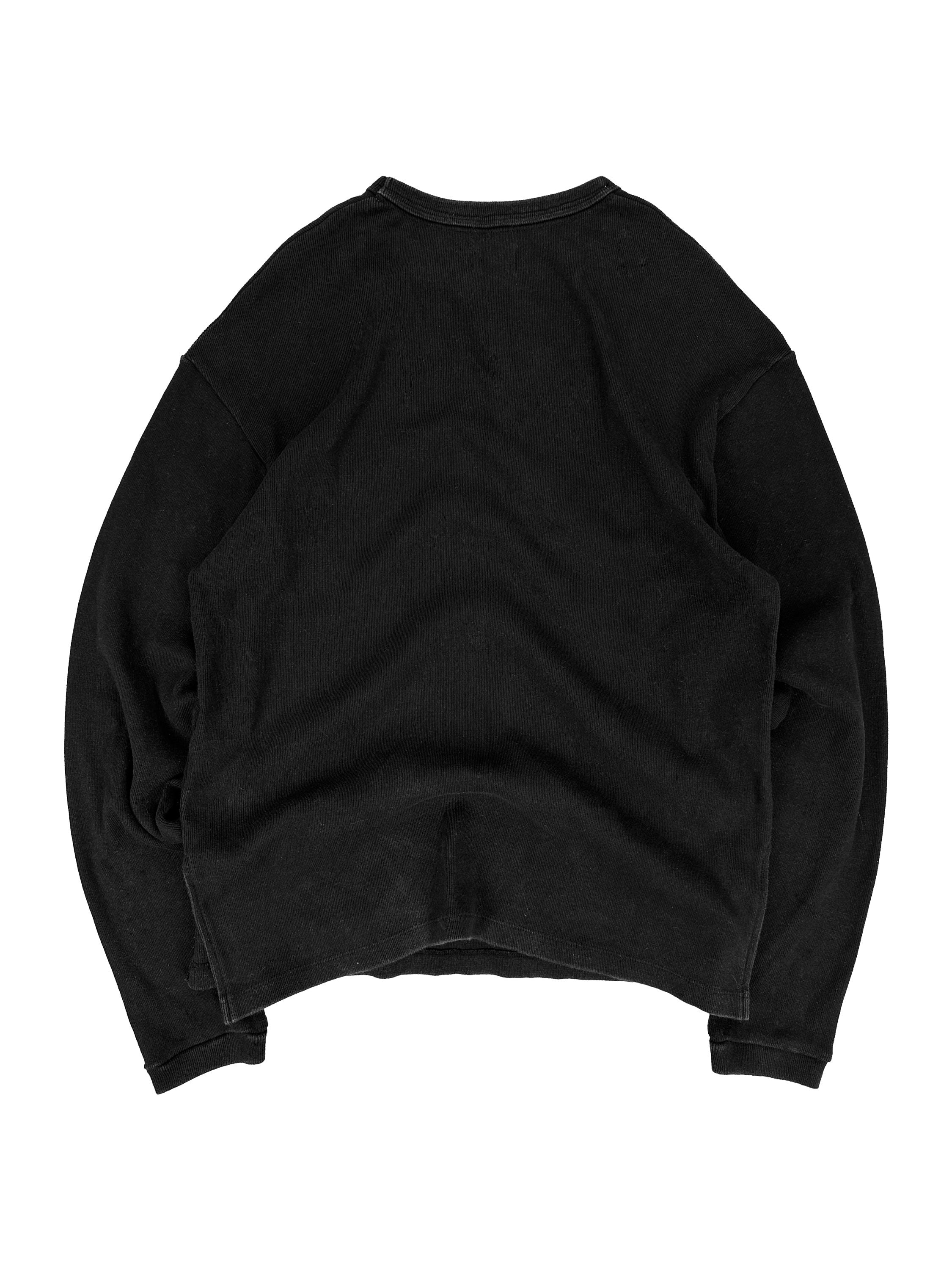 Number (N)ine Black Embroidered Logo Crewneck