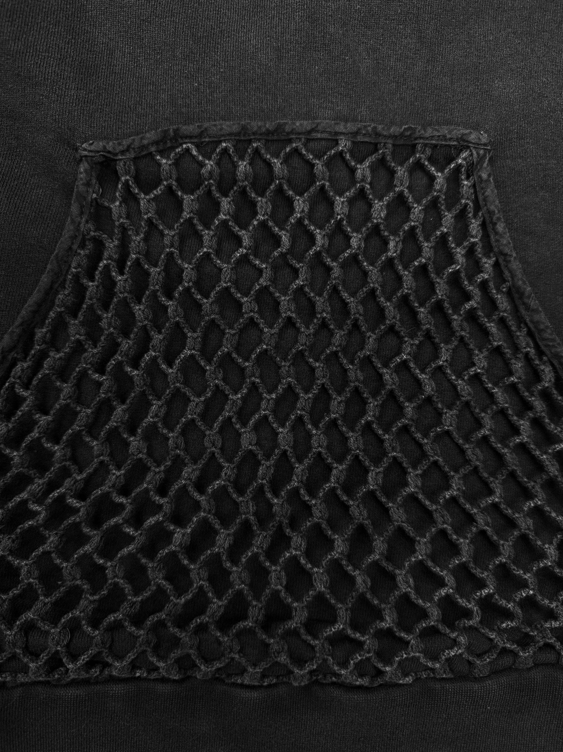 SS03 Raf Simons ‘Consumed’ Black Net Mesh Hoodie