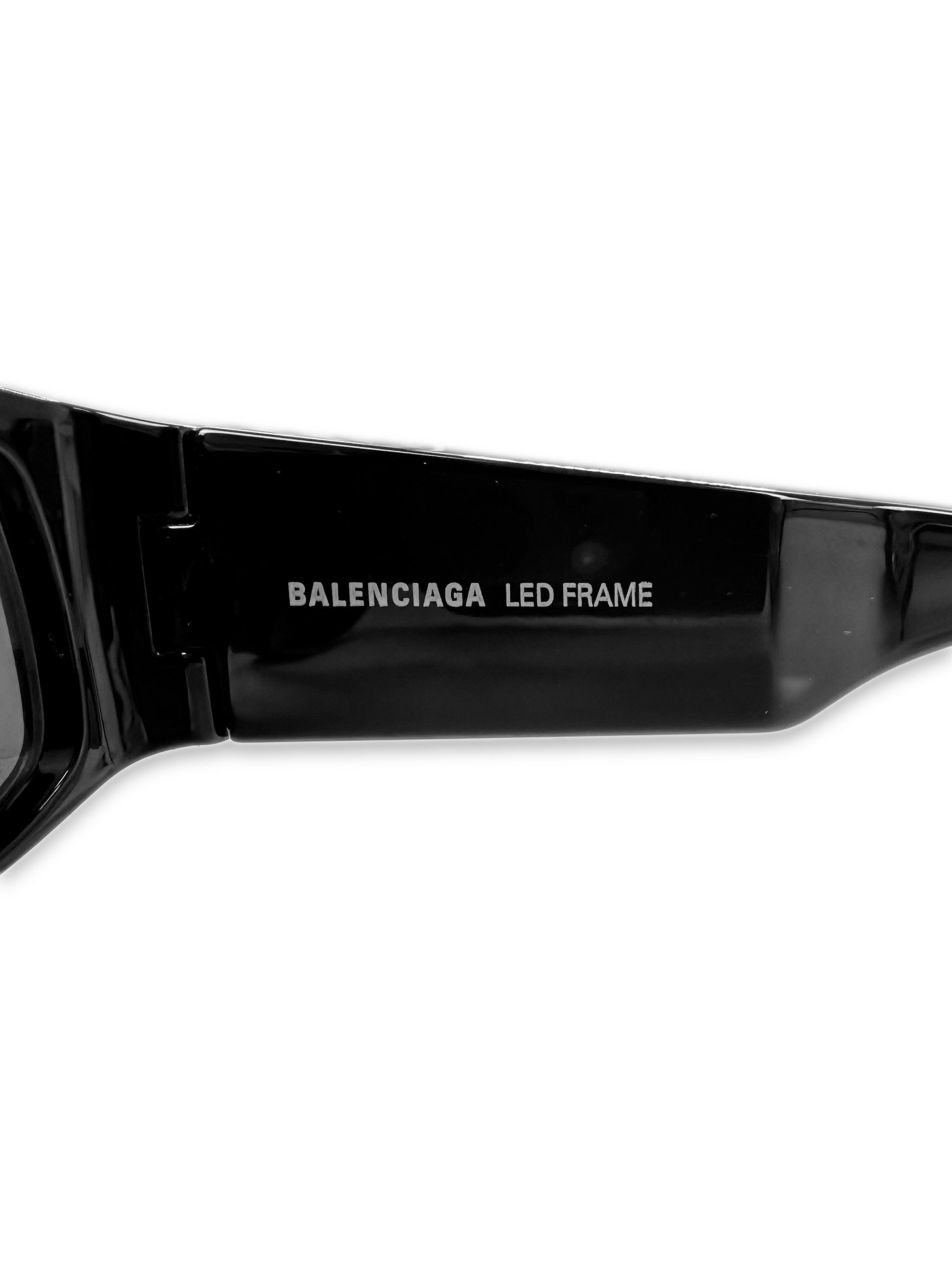 SS20 Balenciaga ‘LED’ Black Square Frame Sunglasses