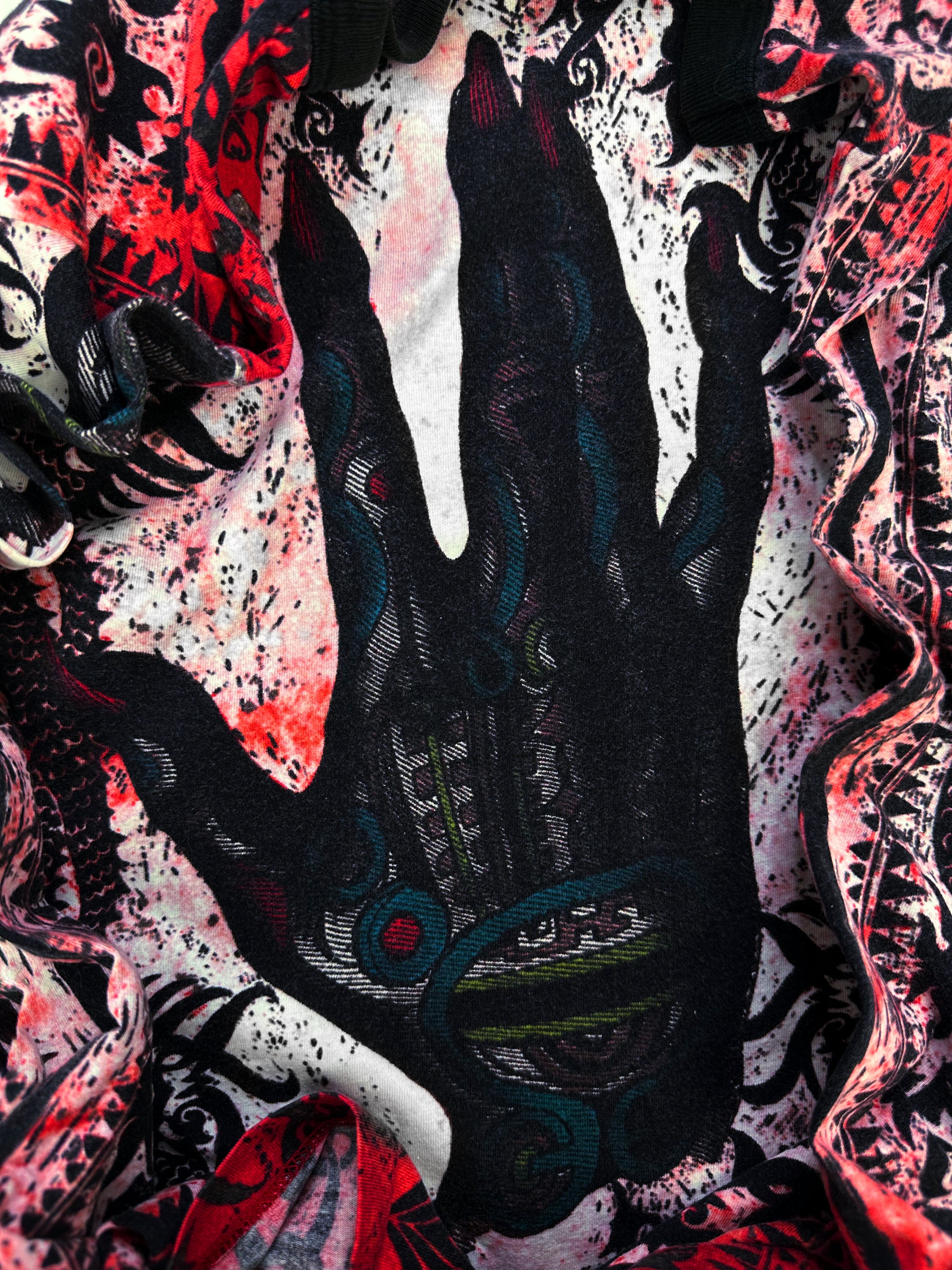 90s Jean Paul Gaultier ‘Devil’s Hand’ Gothic Tattoo T-Shirt