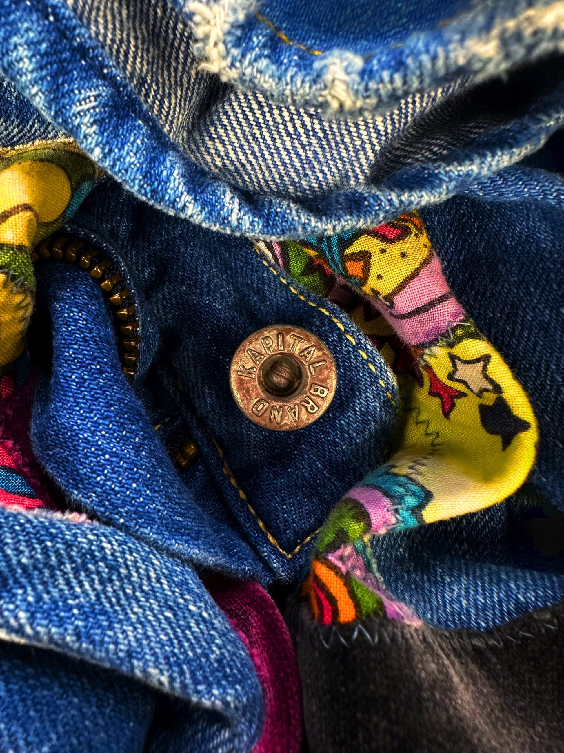 Kapital Kountry ‘Psychedelic’ Oakabilly 14oz Patchwork Flared Denim