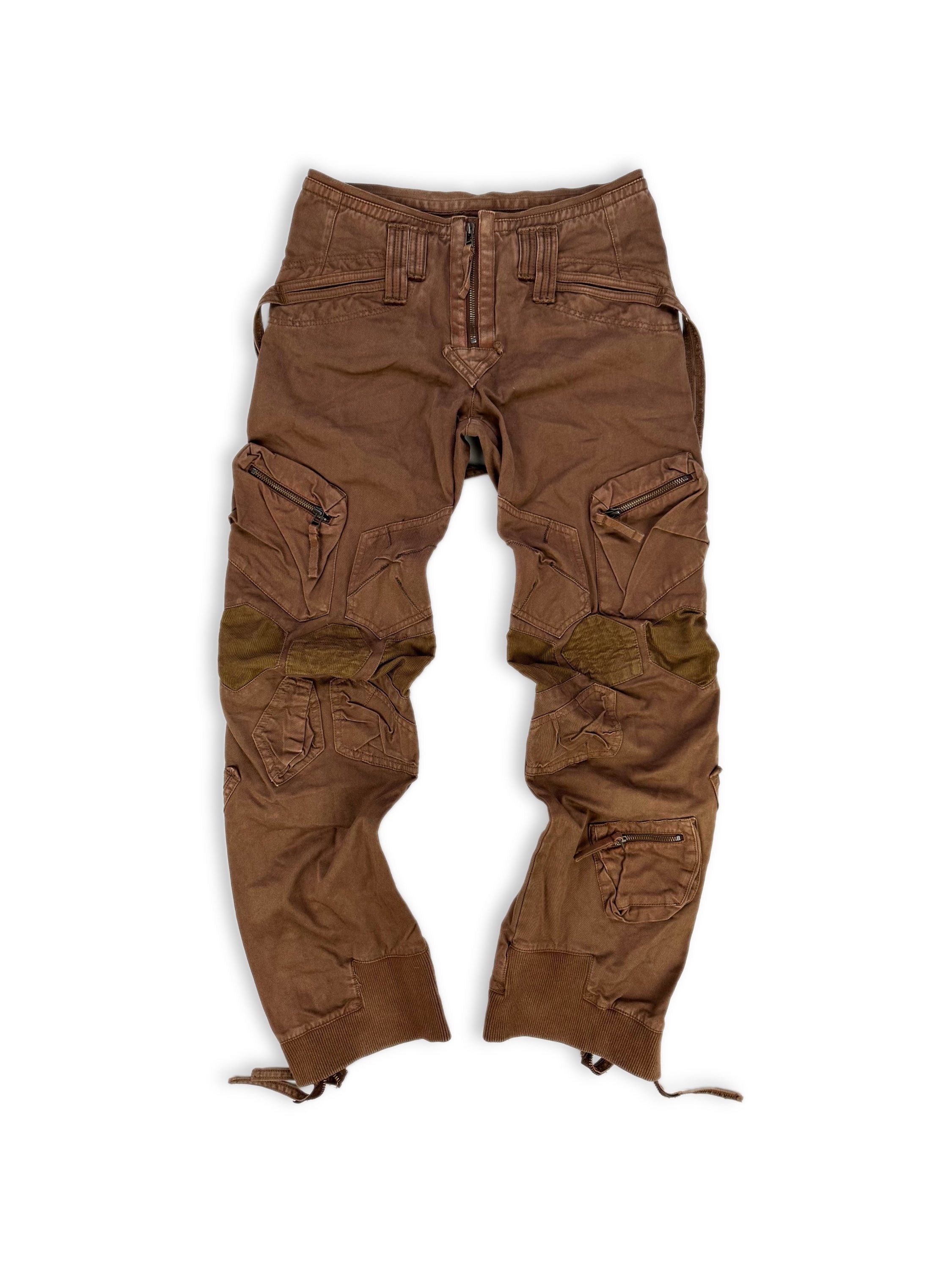 00s Marithe Francois Girbaud ‘Geometric’ Corduroy Cargo Pants