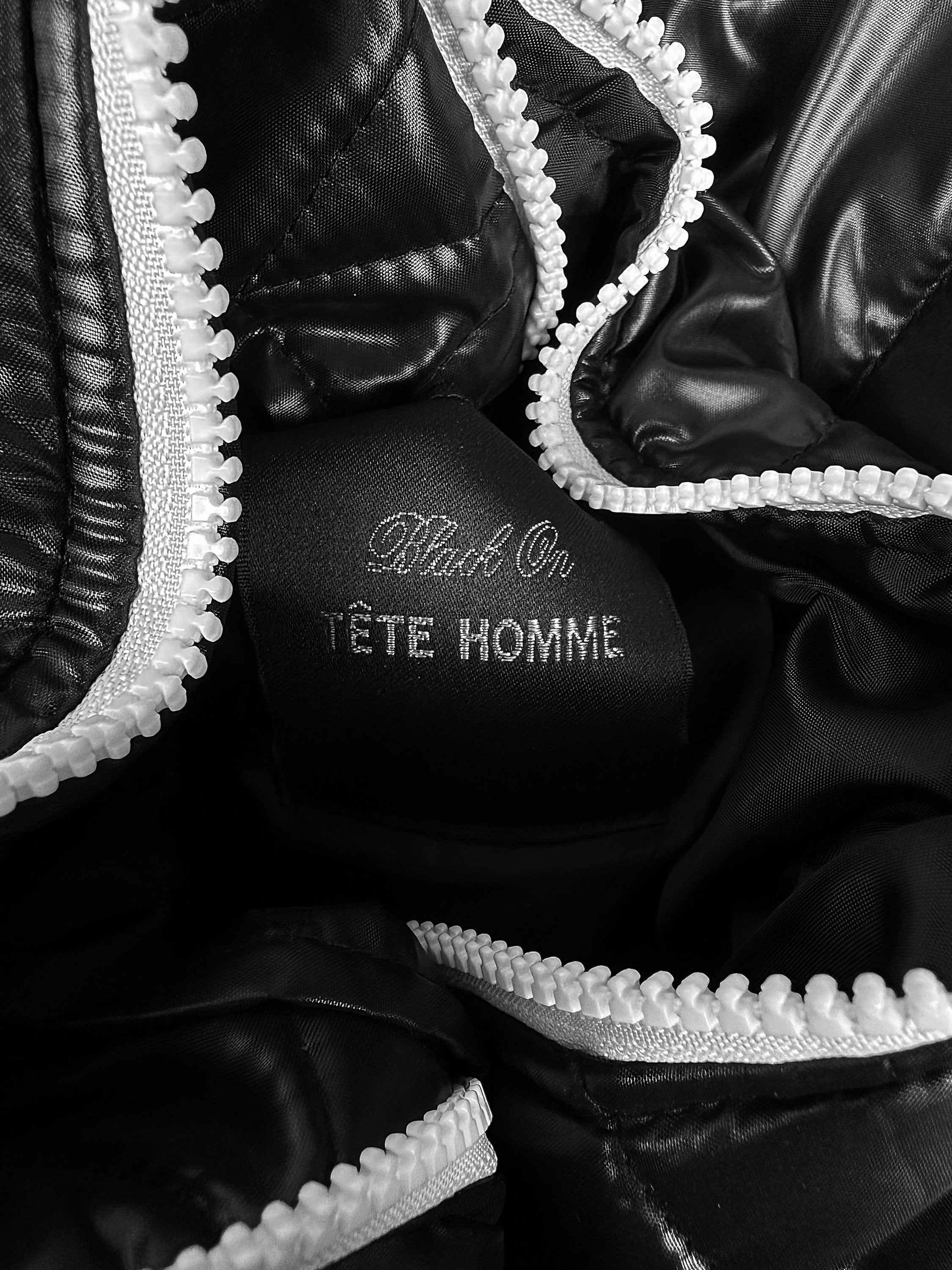 00s Tete Homme ‘Gimp’ Full-zip Black Puffer Jacket