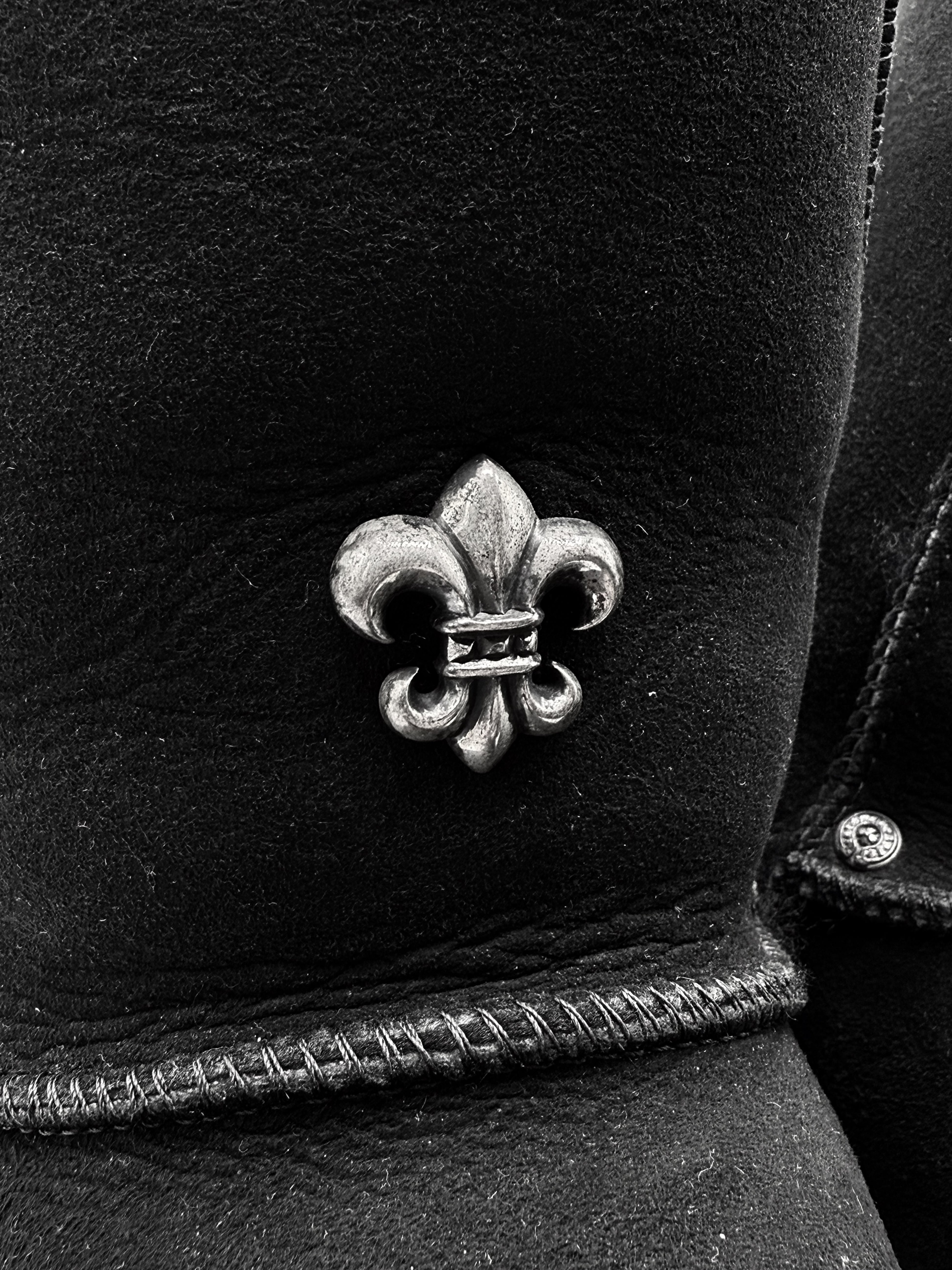 Chrome Hearts x Uggs VVIP Fleur .925 Silver Fur Lined Hi-top Boots