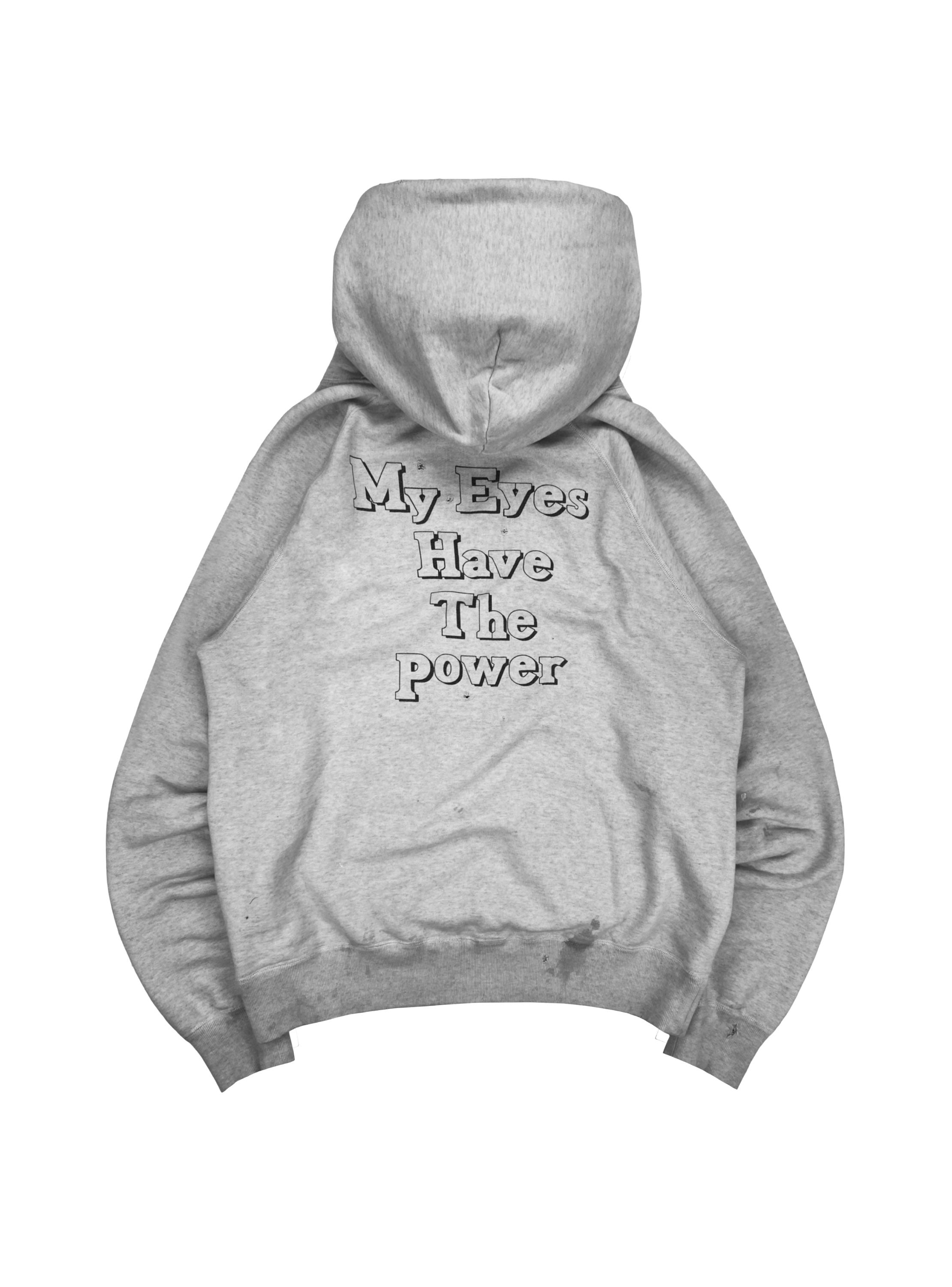 SS21 Saint Michael ‘God Eye’ Heather Grey Distressed Hoodie
