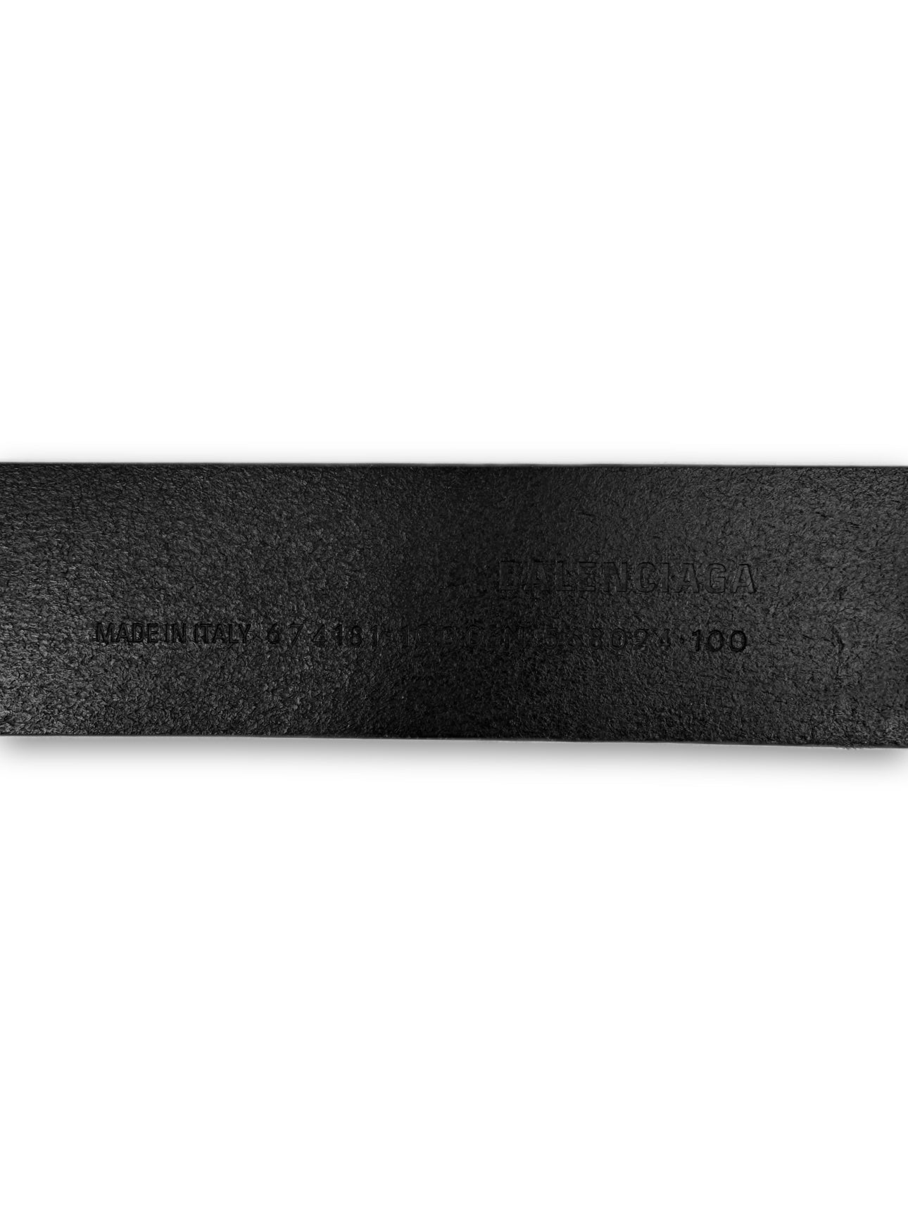 Balenciaga ‘BB’ Silver Buckle Black Leather Belt