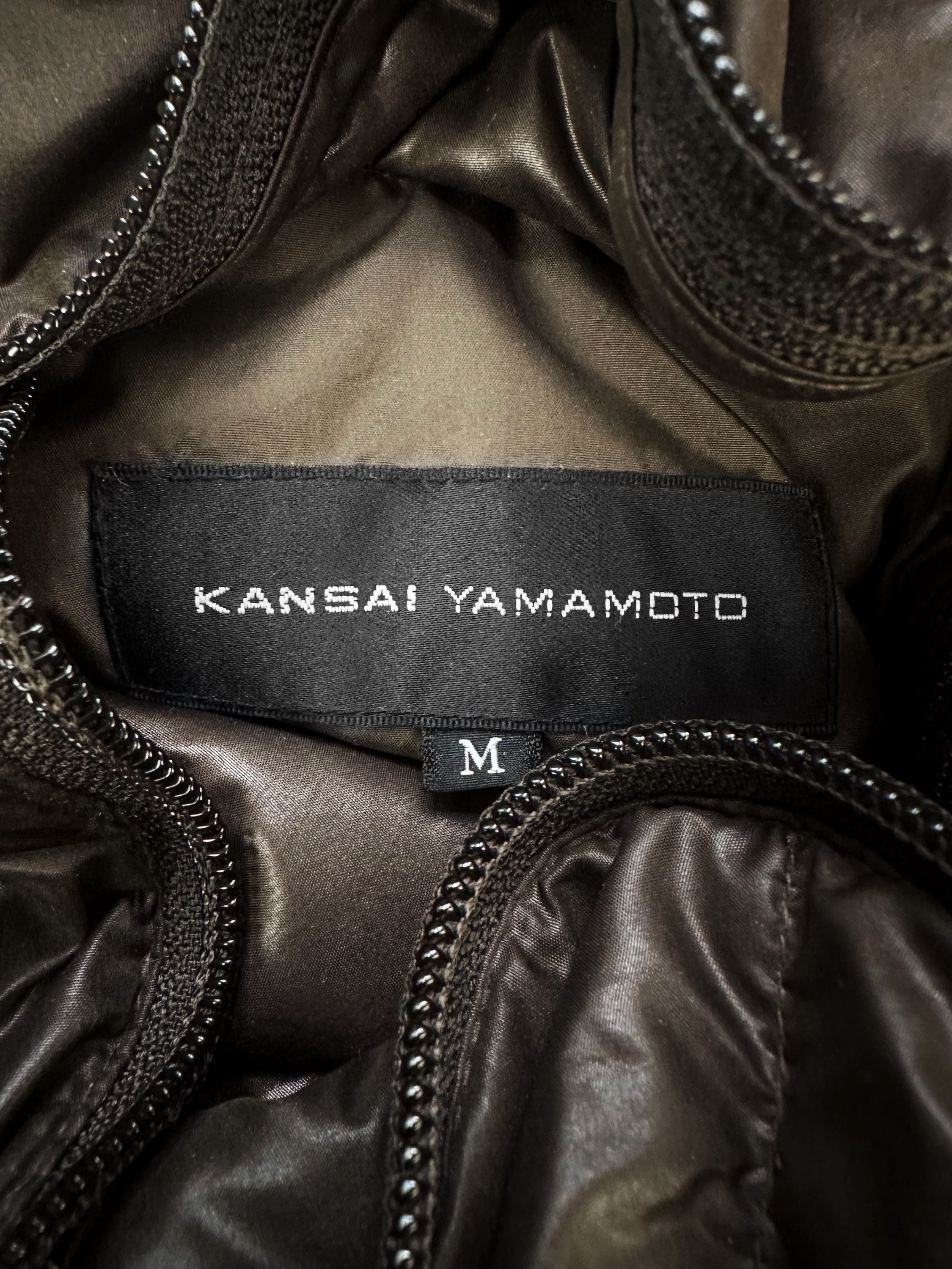 Kansai Yamamoto Brown Quilted Puffer Jacket