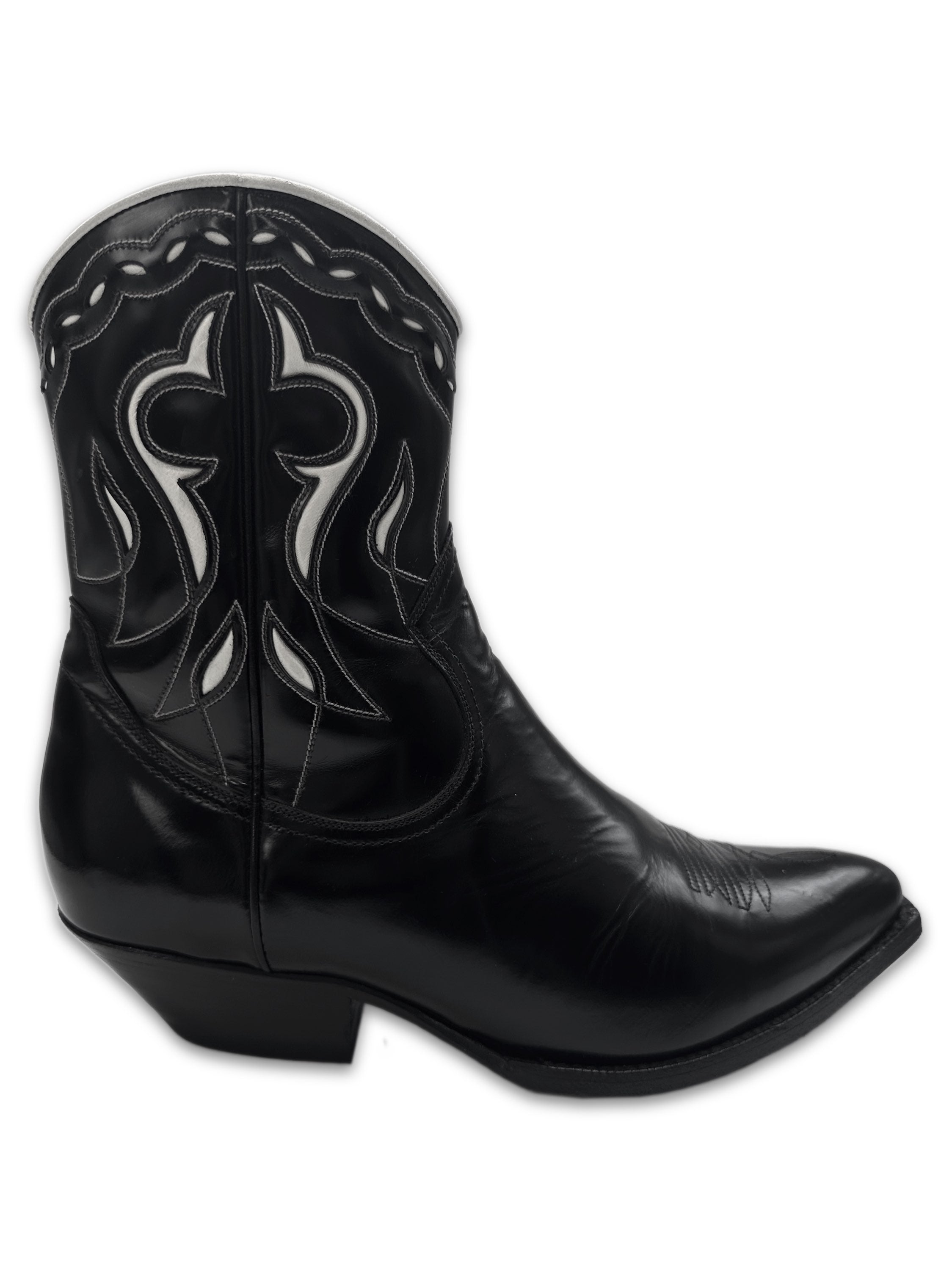 Saint Laurent Paris ‘Santiago’ 40 Western Calskin Leather Boots