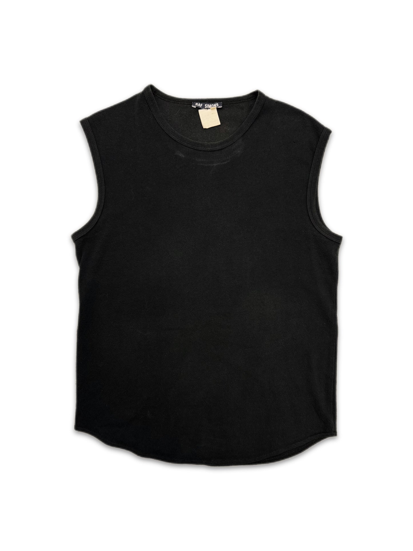 SS98 Raf Simons ‘Black Palms’ Runway Black Graphic Tank Top