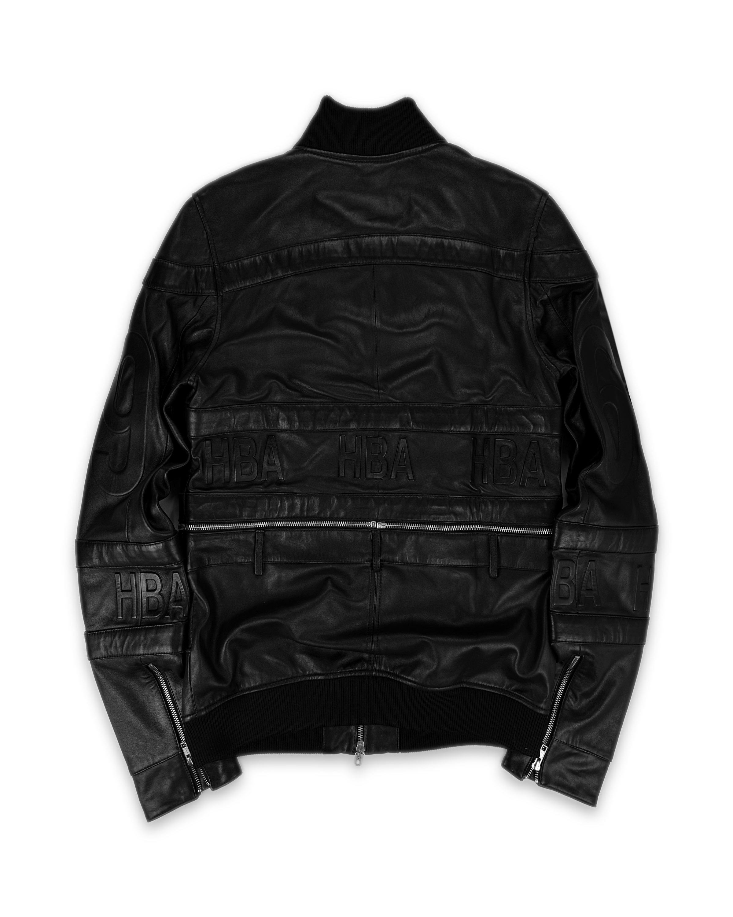SS15 Hood By Air ‘Cross Zip’ Embossed 69 Leather Jacket