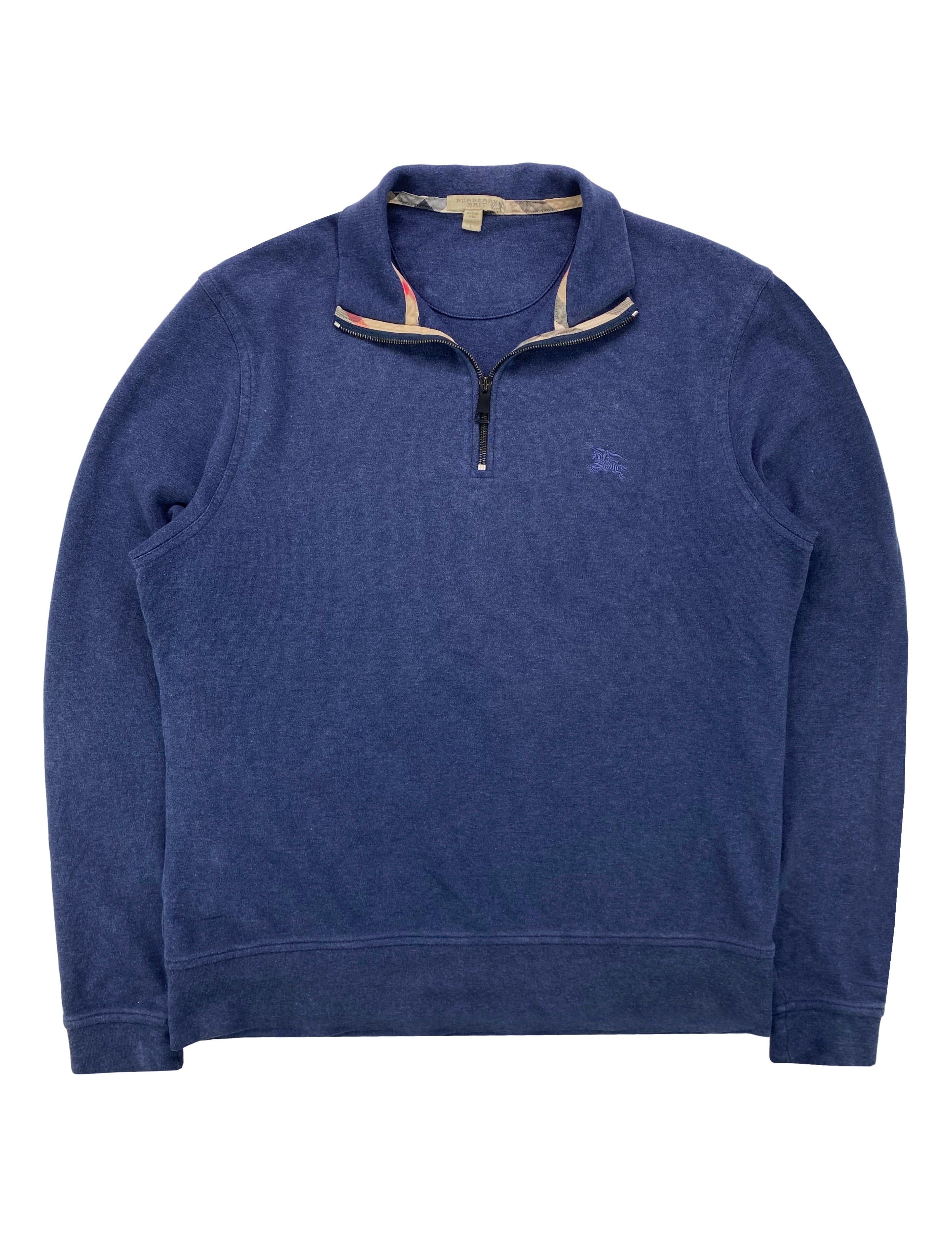 Burberry Embroidered Quarter-zip Monogram Sweater