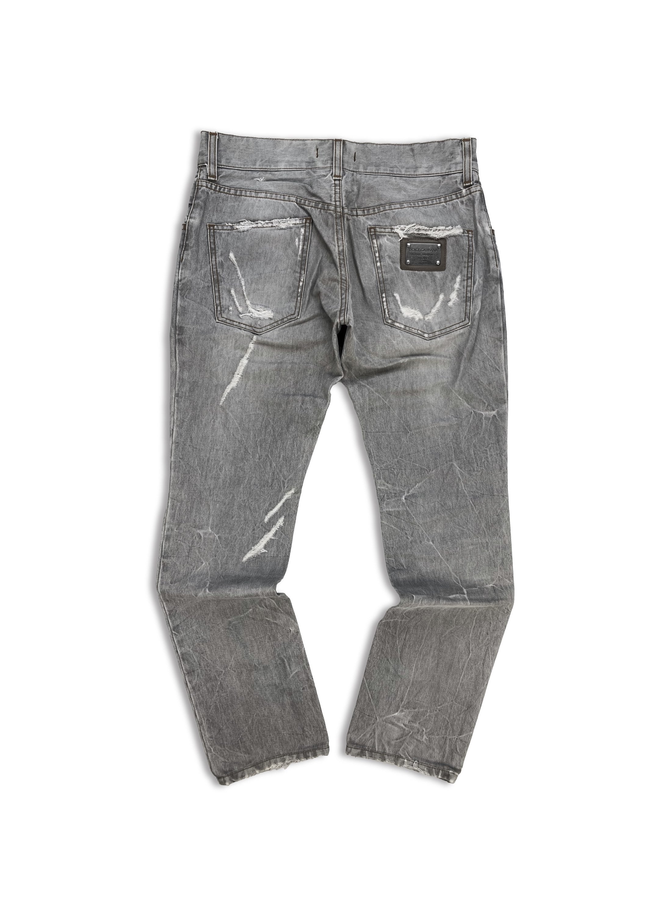 00s Dolce & Gabbana Stone Wash Distressed Denim Jeans