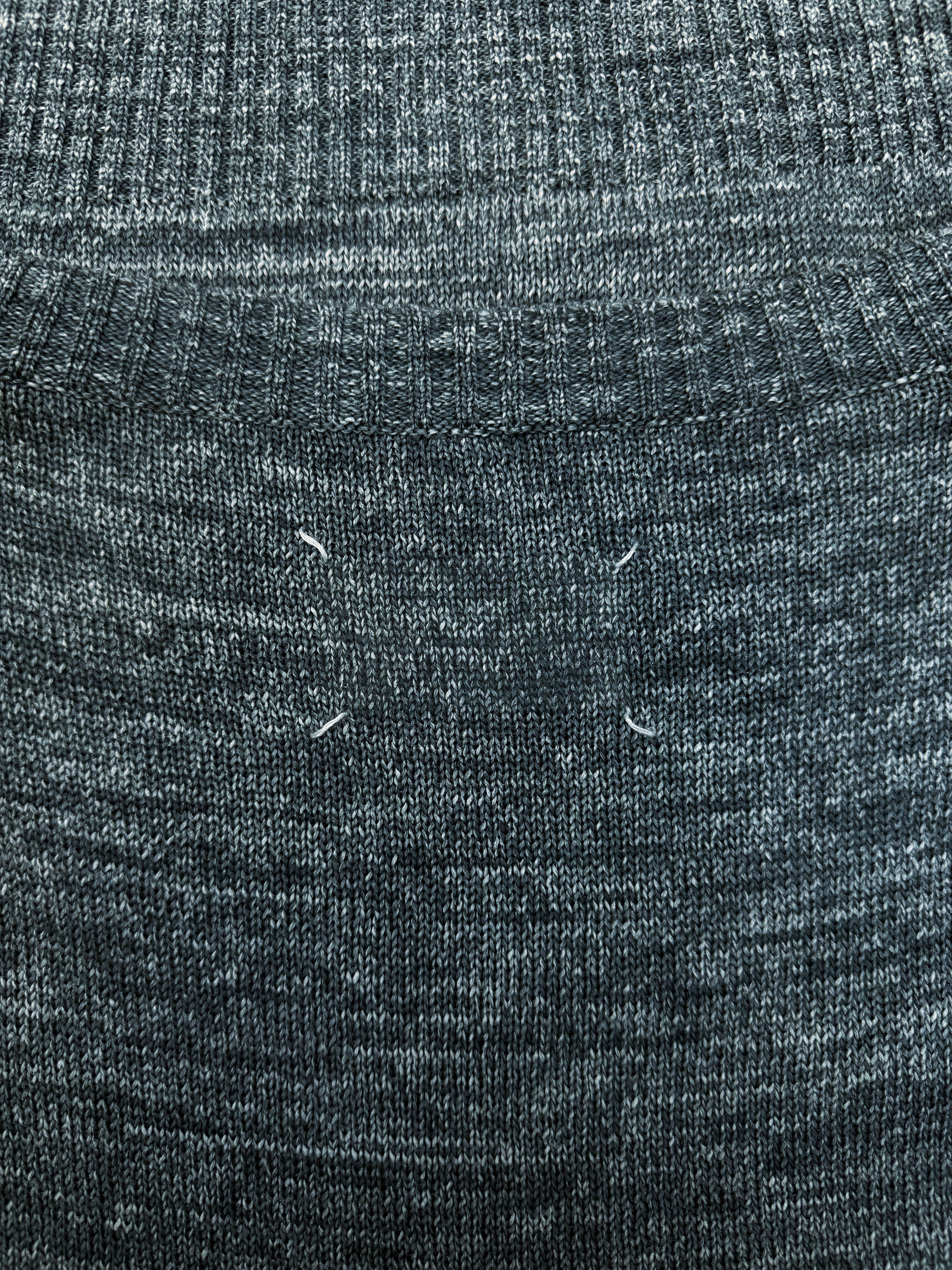 Maison Margiela Speckled Teal Knitted Sleeveless Vest