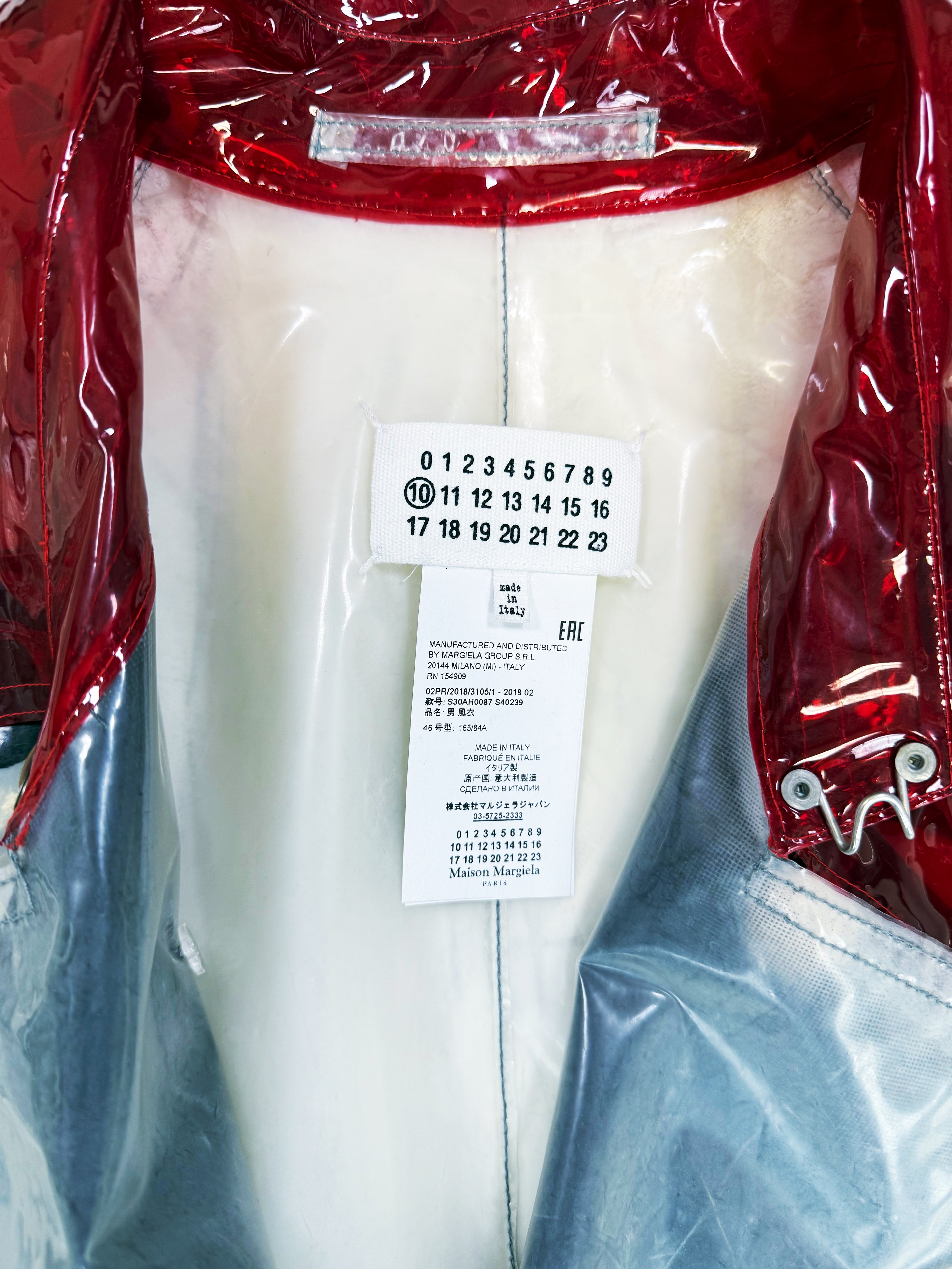 AW18 Maison Margiela ‘PVC’ Transparent Trench Coat
