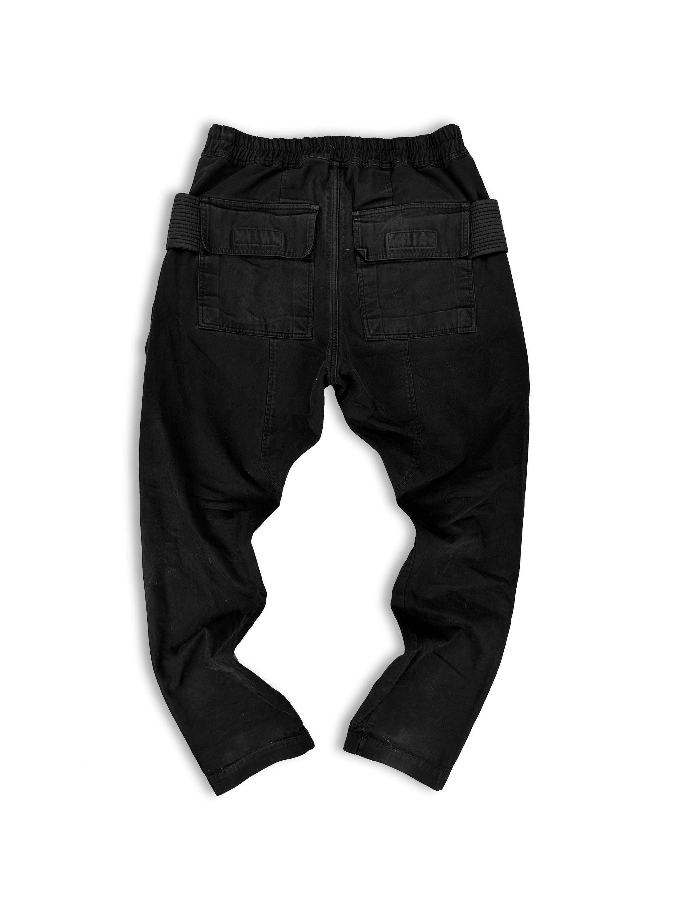 Rick Owens Black Nylon ‘Creatch Cargo’ Pants