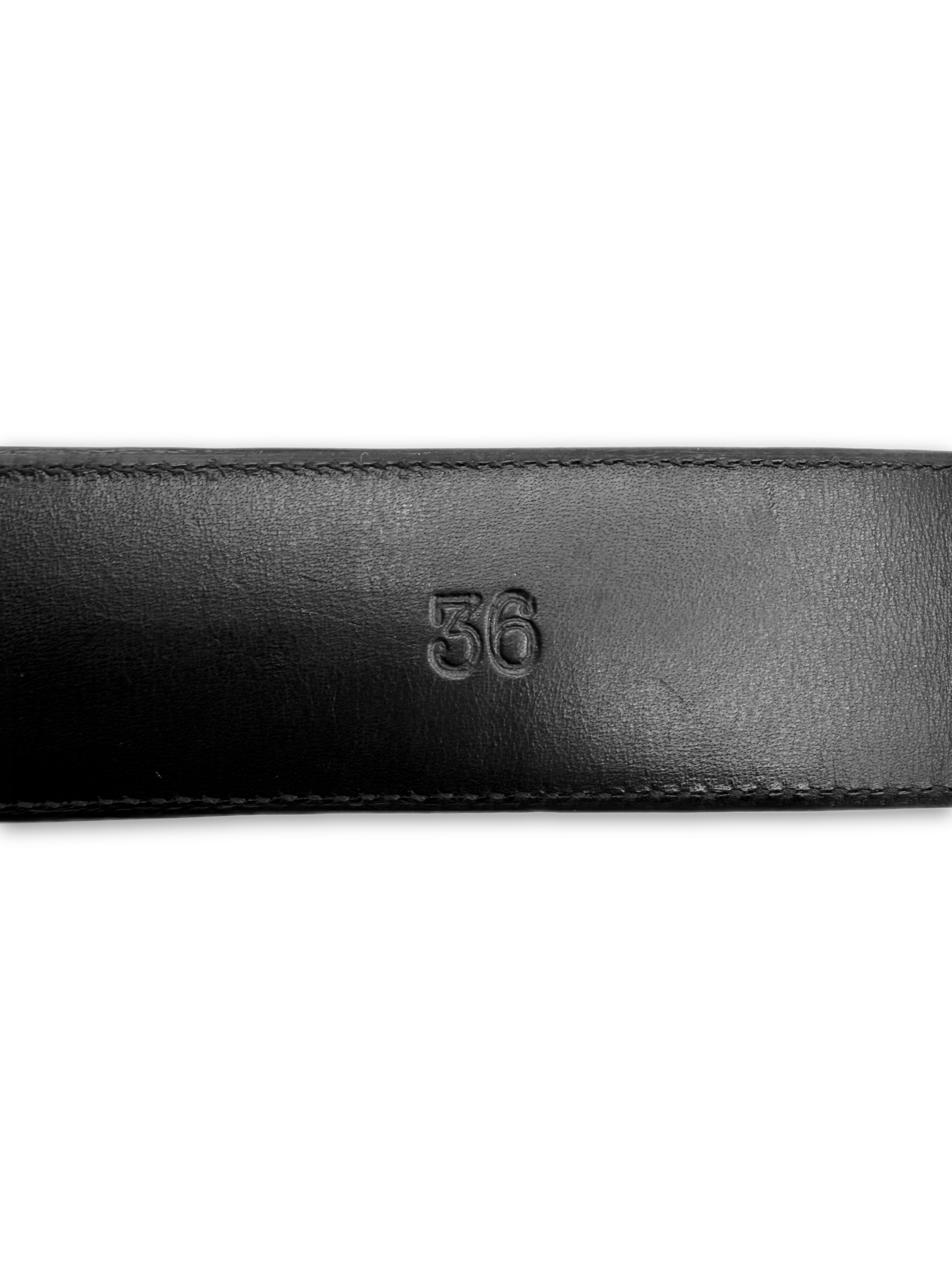 Chrome Hearts 4-Piece Western .925 Silver Black Leather Belt