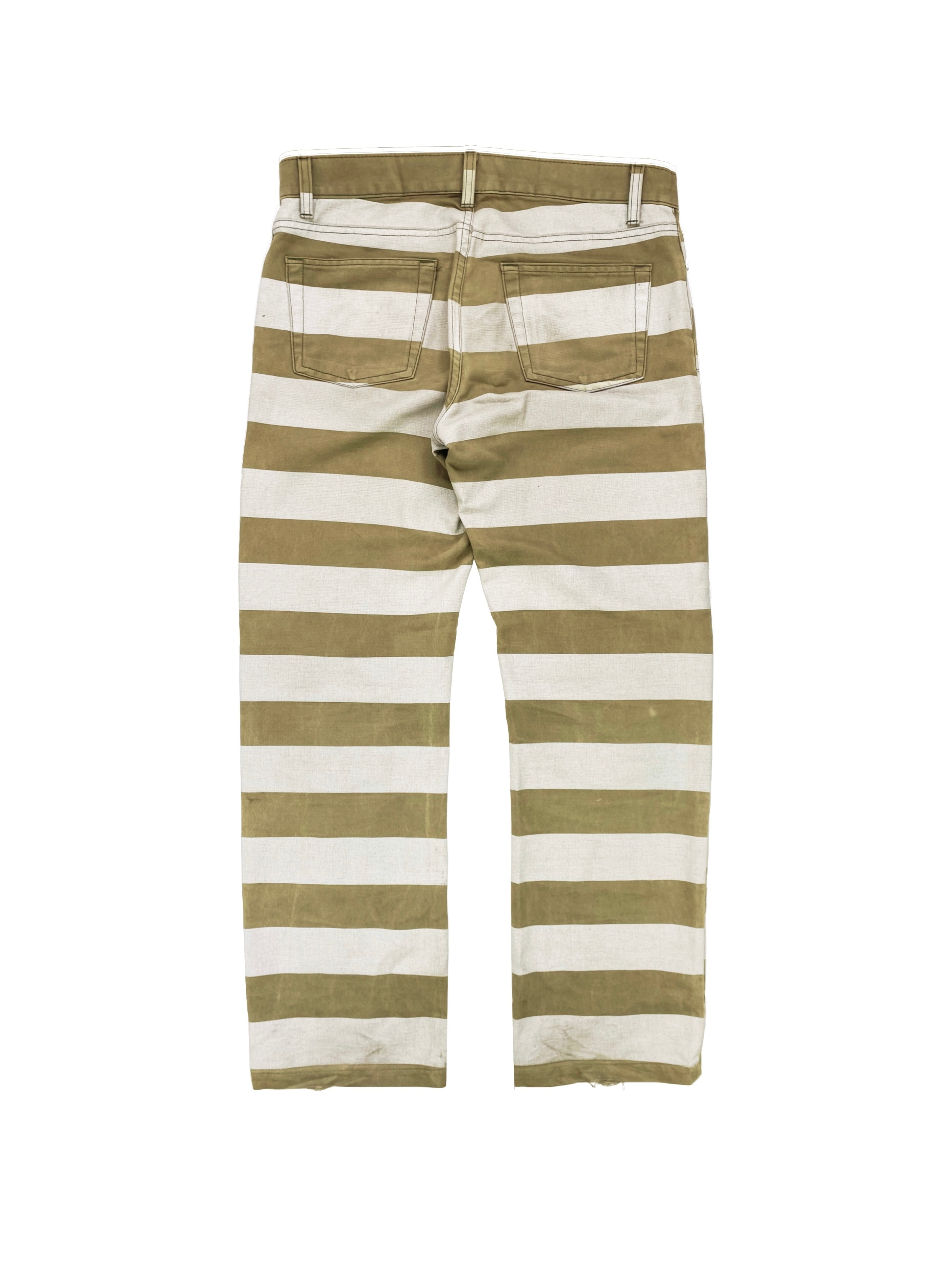 SS99 Helmut Lang “Prisoner” Olive Striped Denim
