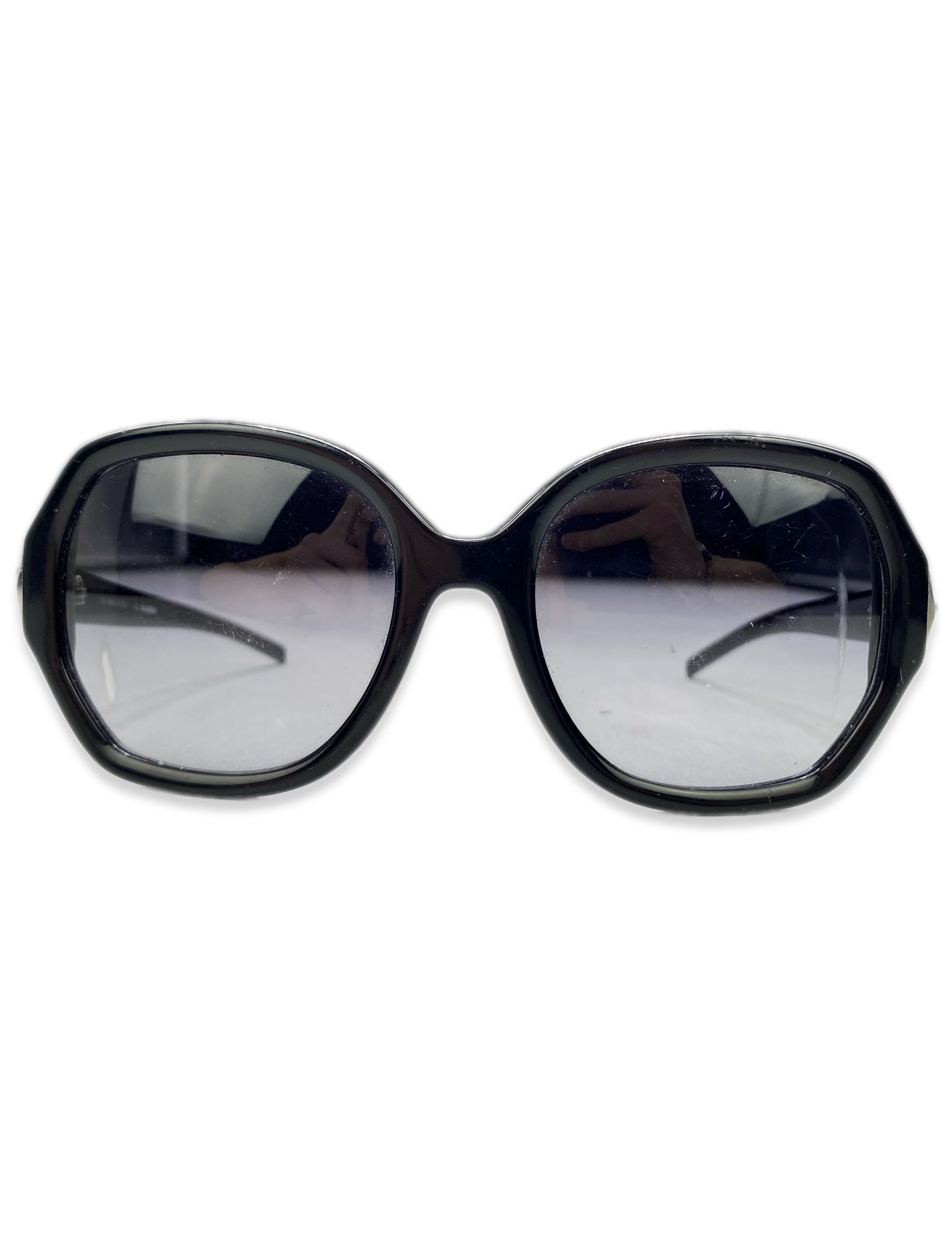 Jil Sander Rounded Blue Tint Sunglasses