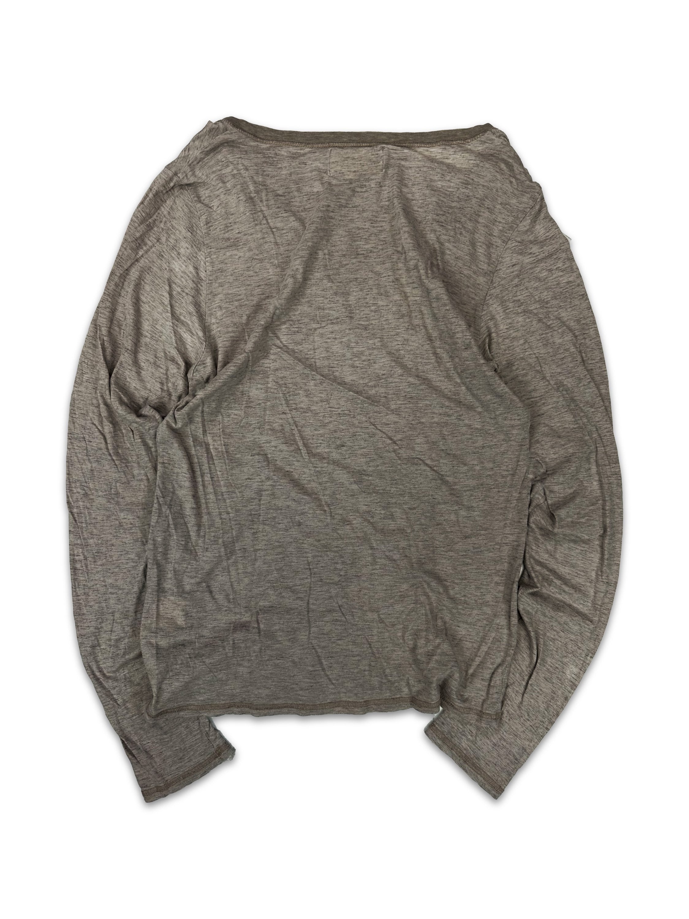 00s Mihara Yasuhiro ‘Double Collar’ Trompe L’Oeil Long Sleeve